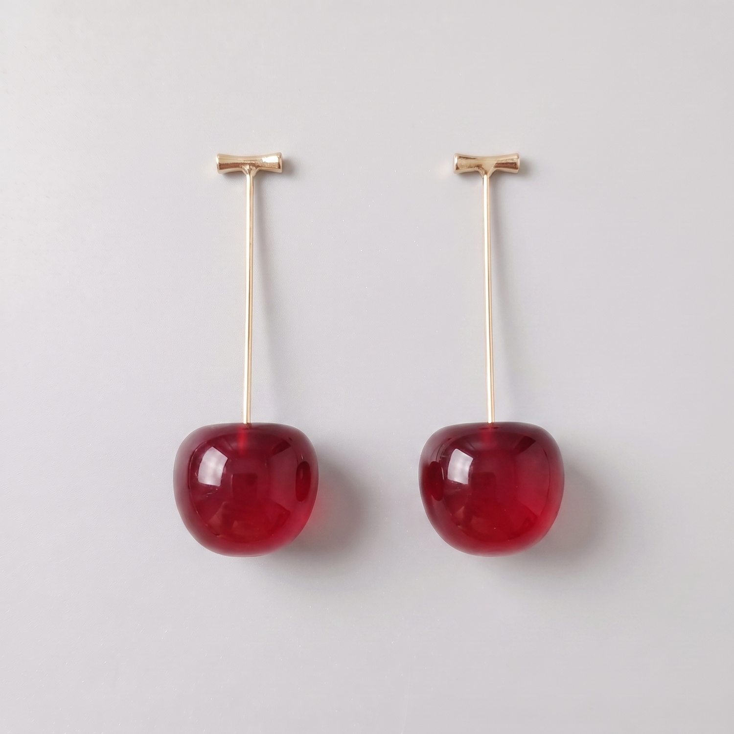 Japanese Red Cherry Earrings for Women