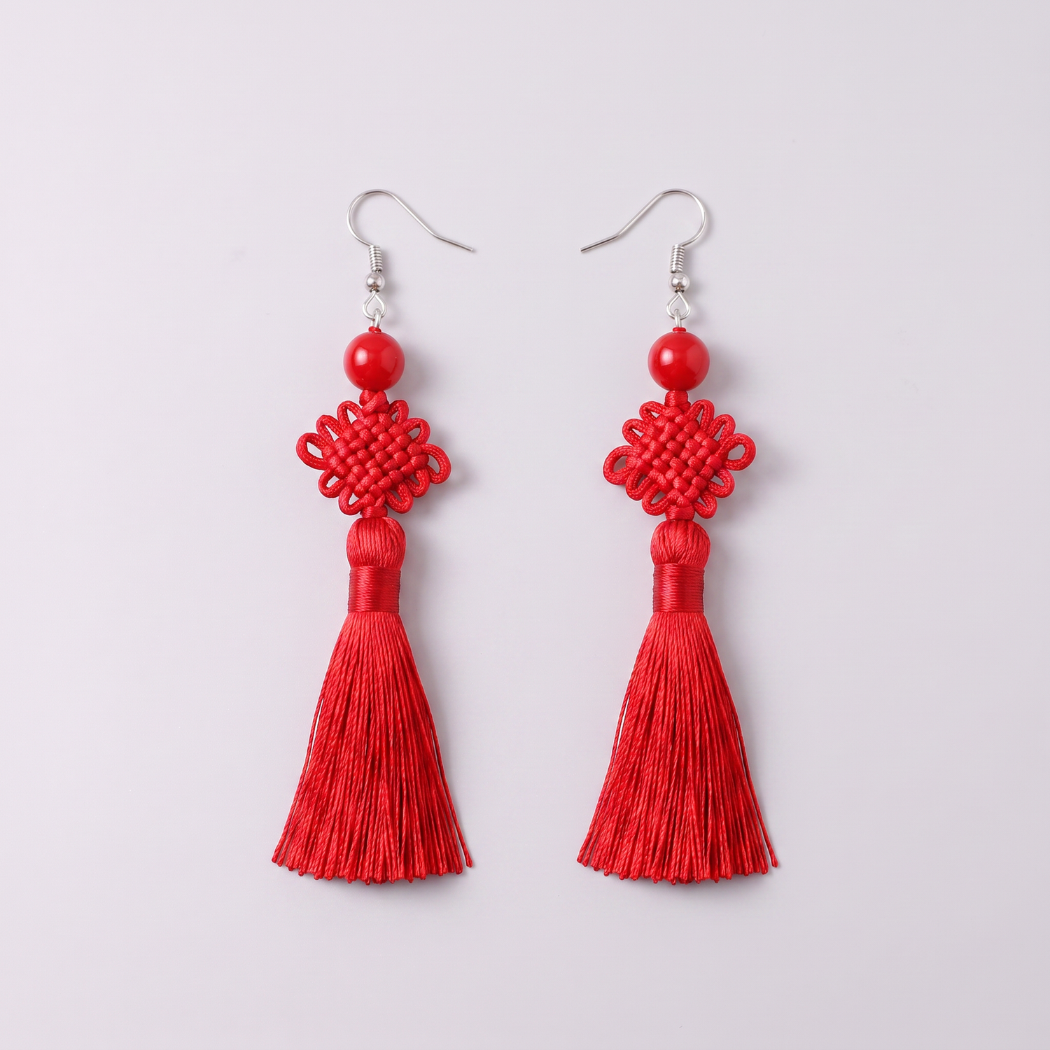 Chinese Knot Tassel Earrings