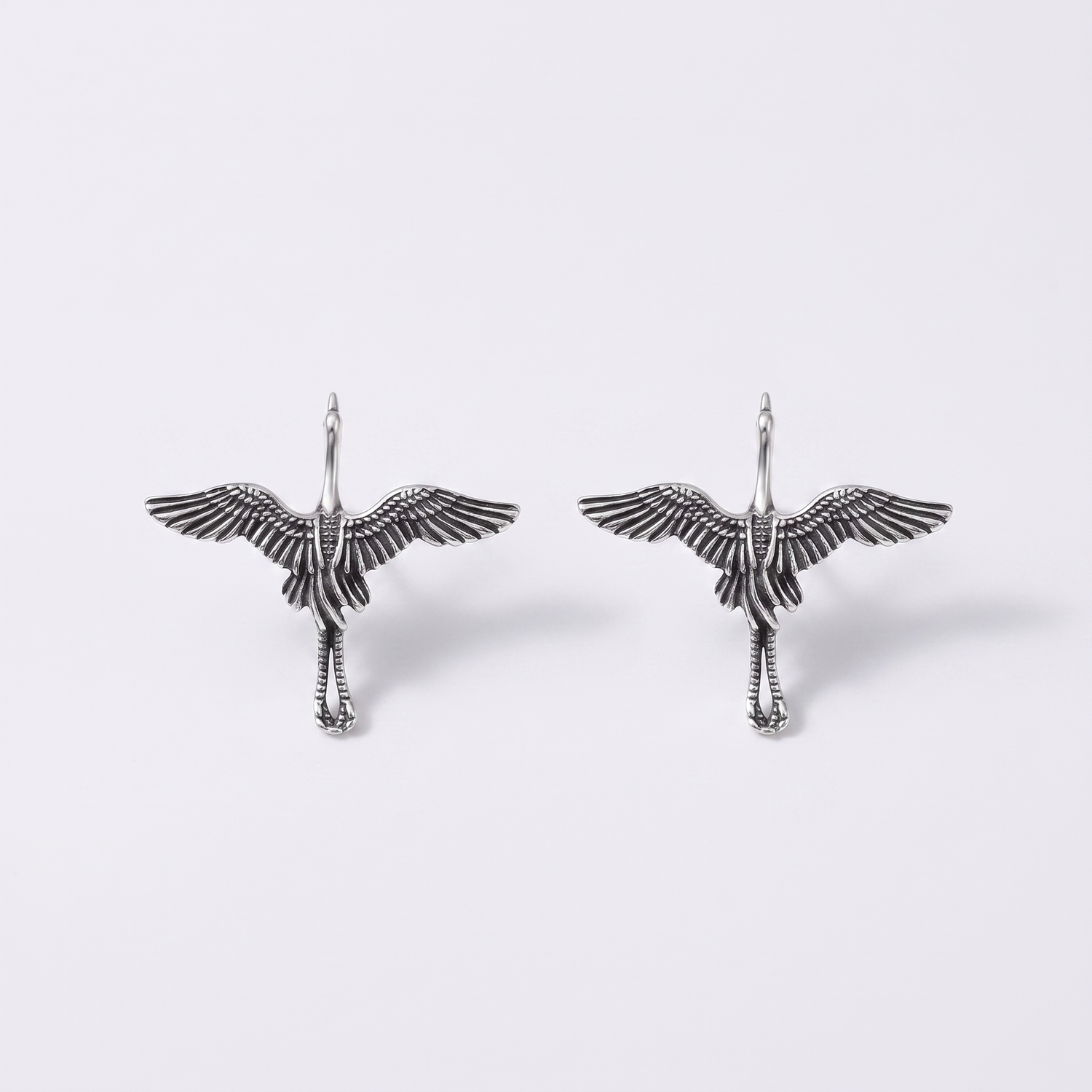 Japanese Flying Crane Earrings
