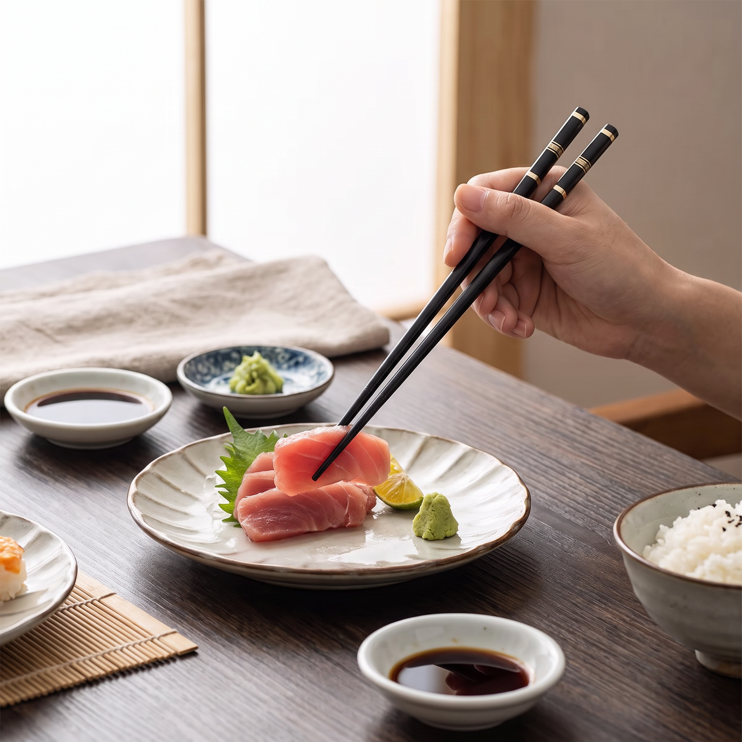 Japanese Black Chopstick Set
