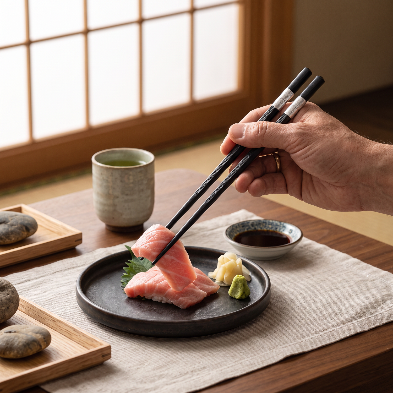 Black Alloy Chopstick Set