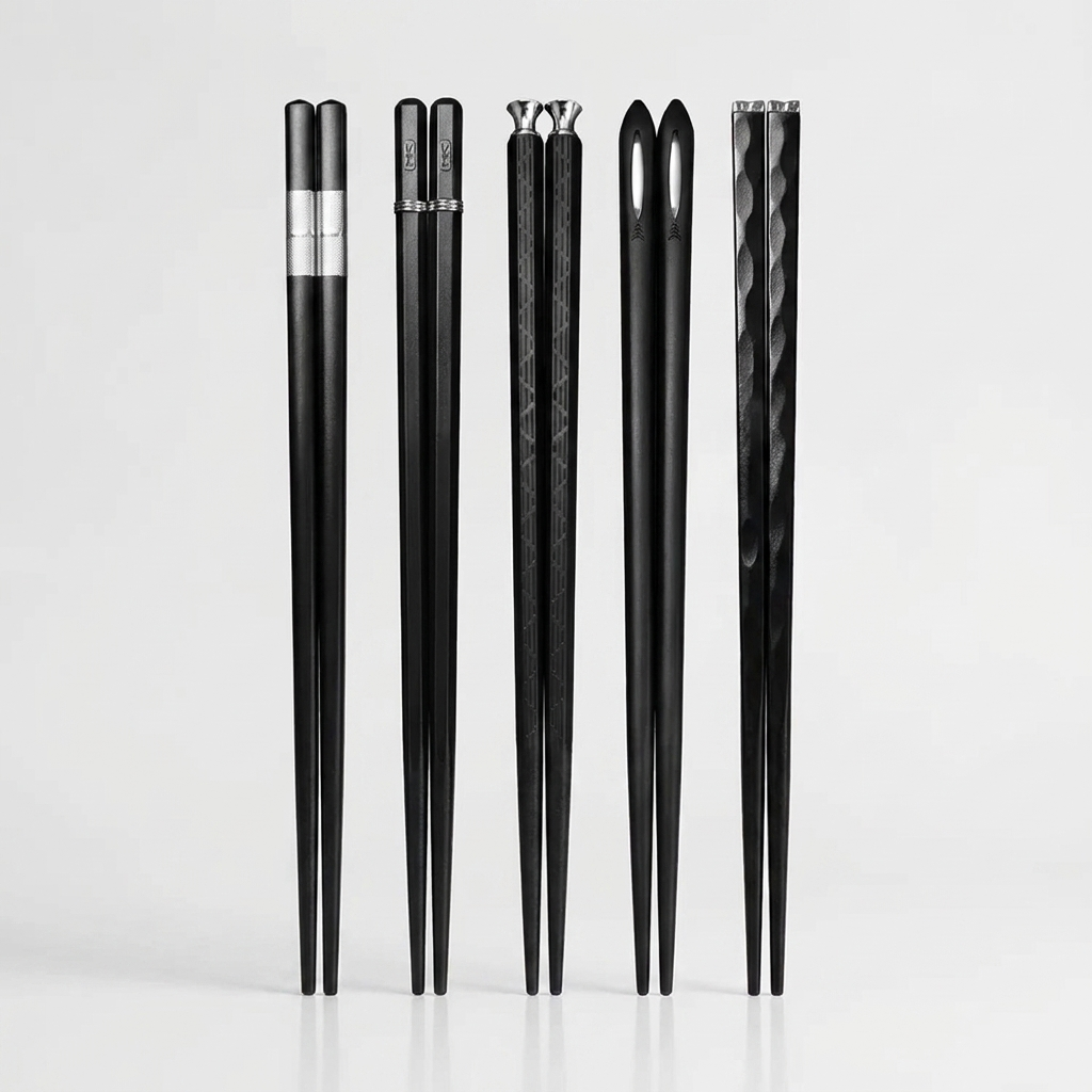 Black Alloy Chopstick Set