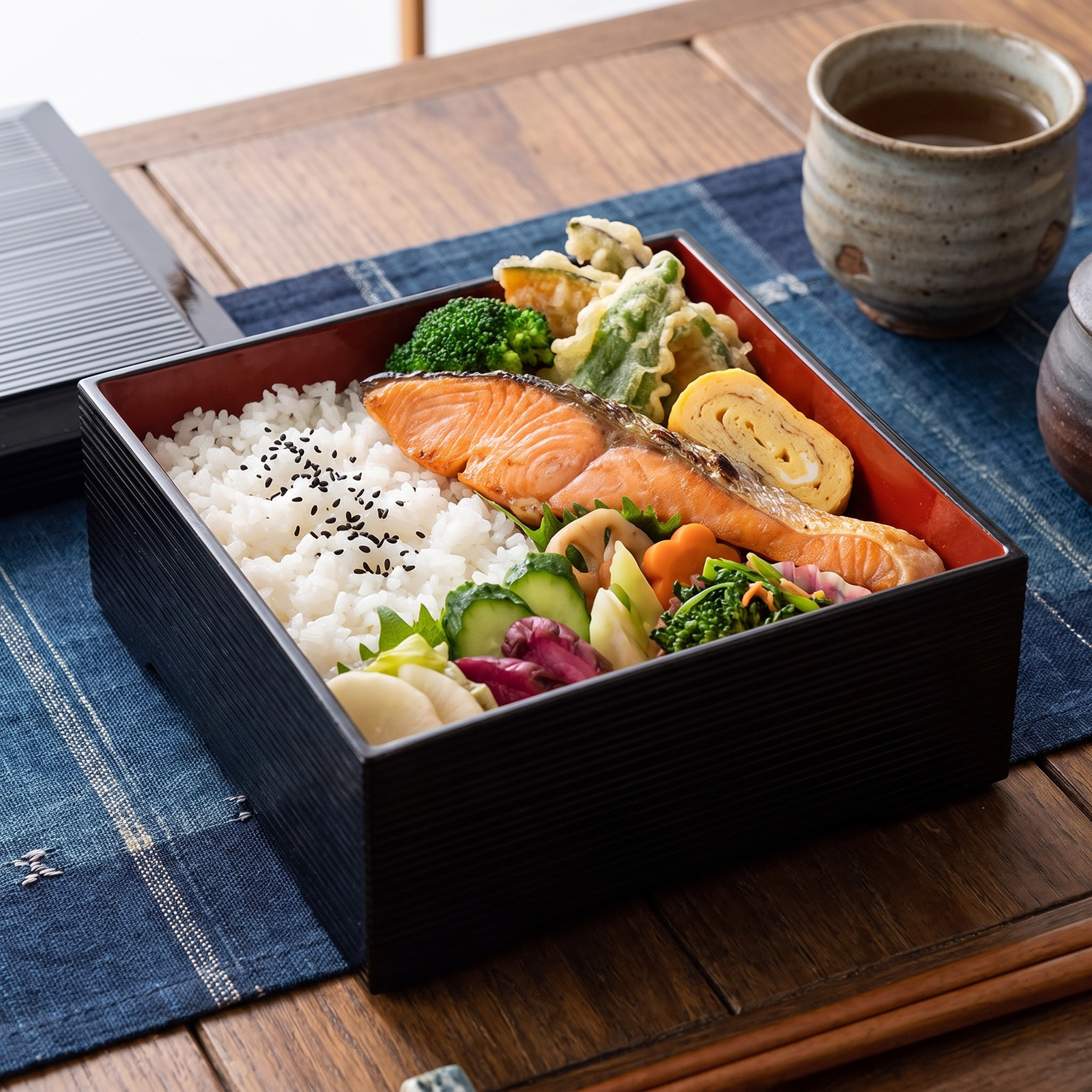 Japanese Sushi and Rice Box with Lid
