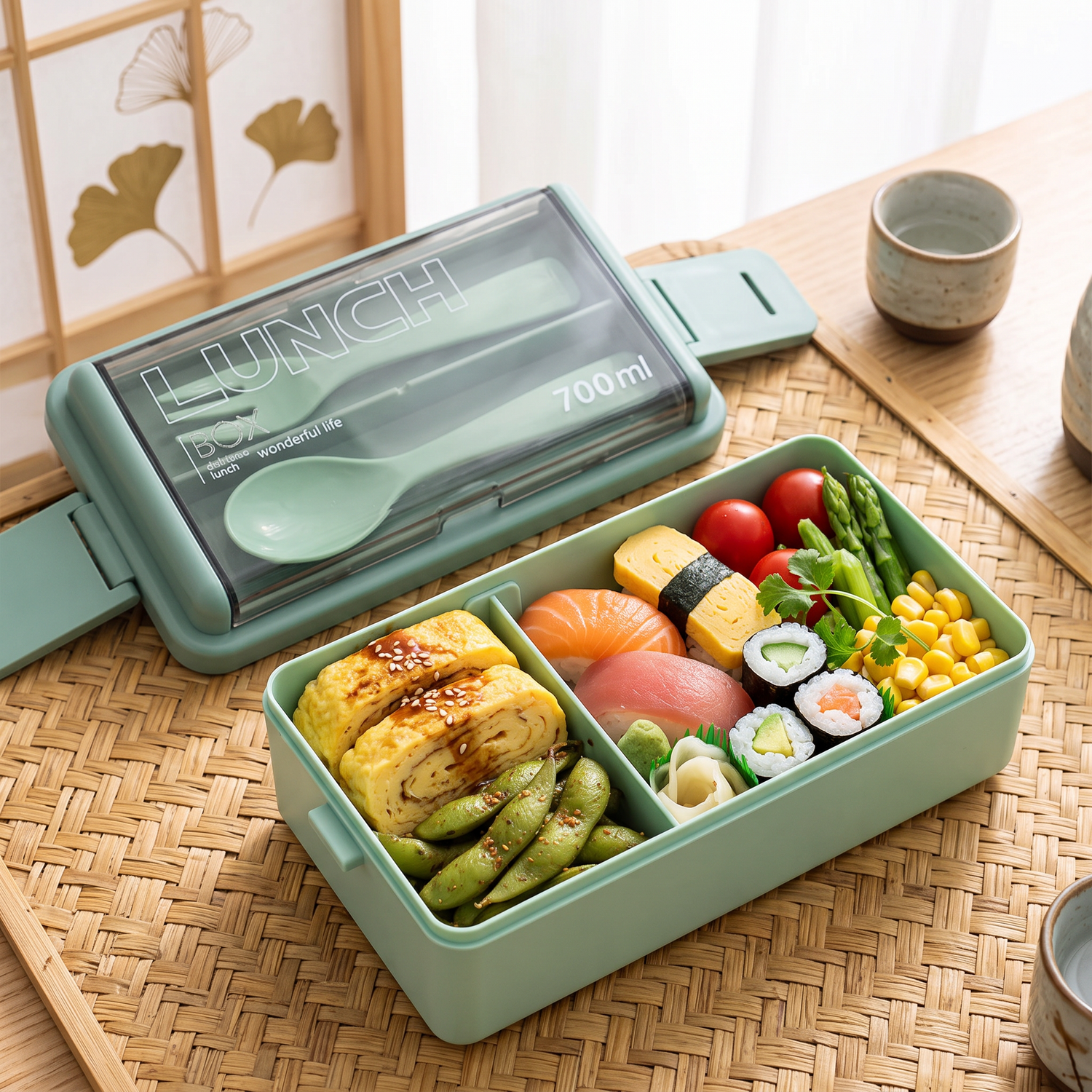 Portable Single Layer Lunch Box