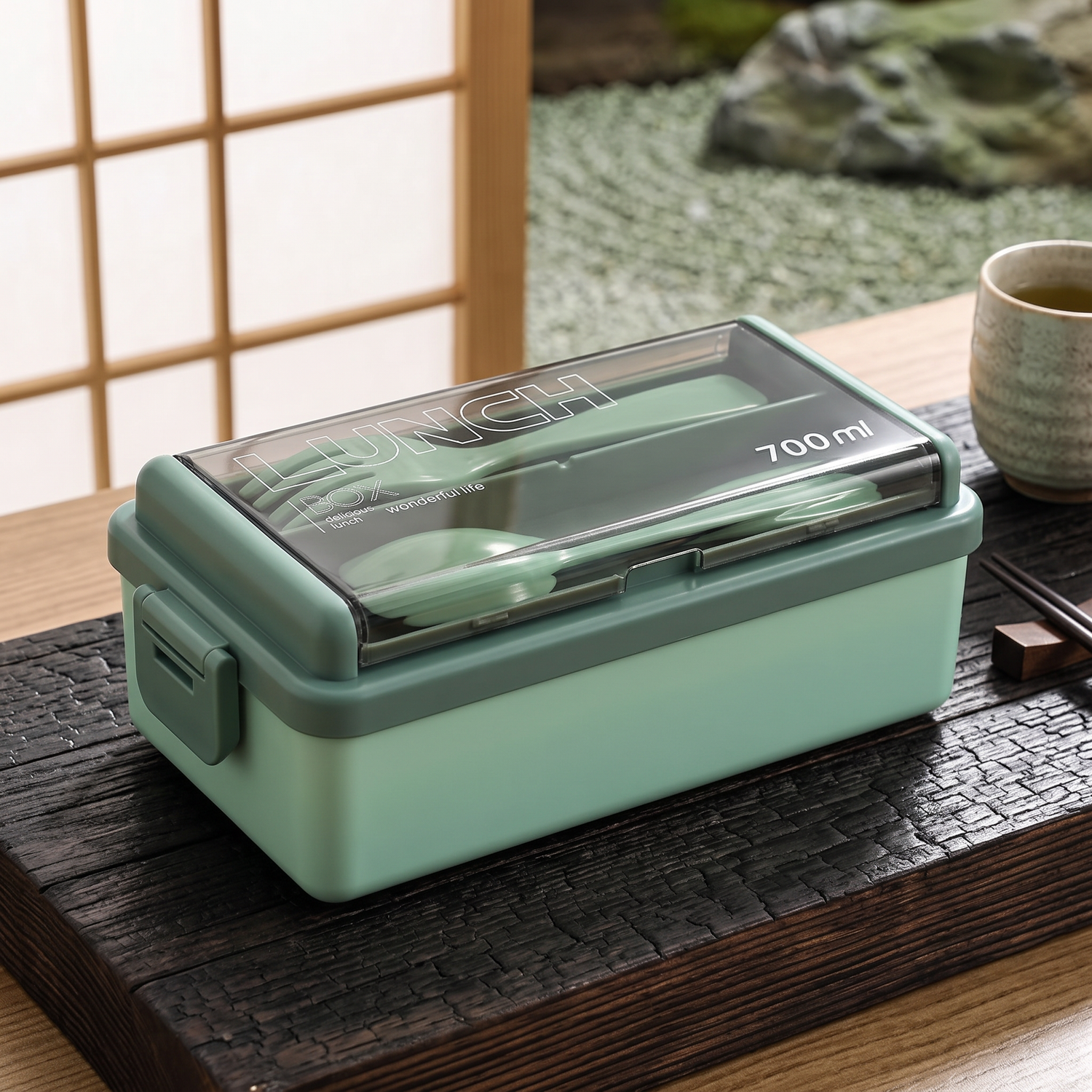 Portable Single Layer Lunch Box