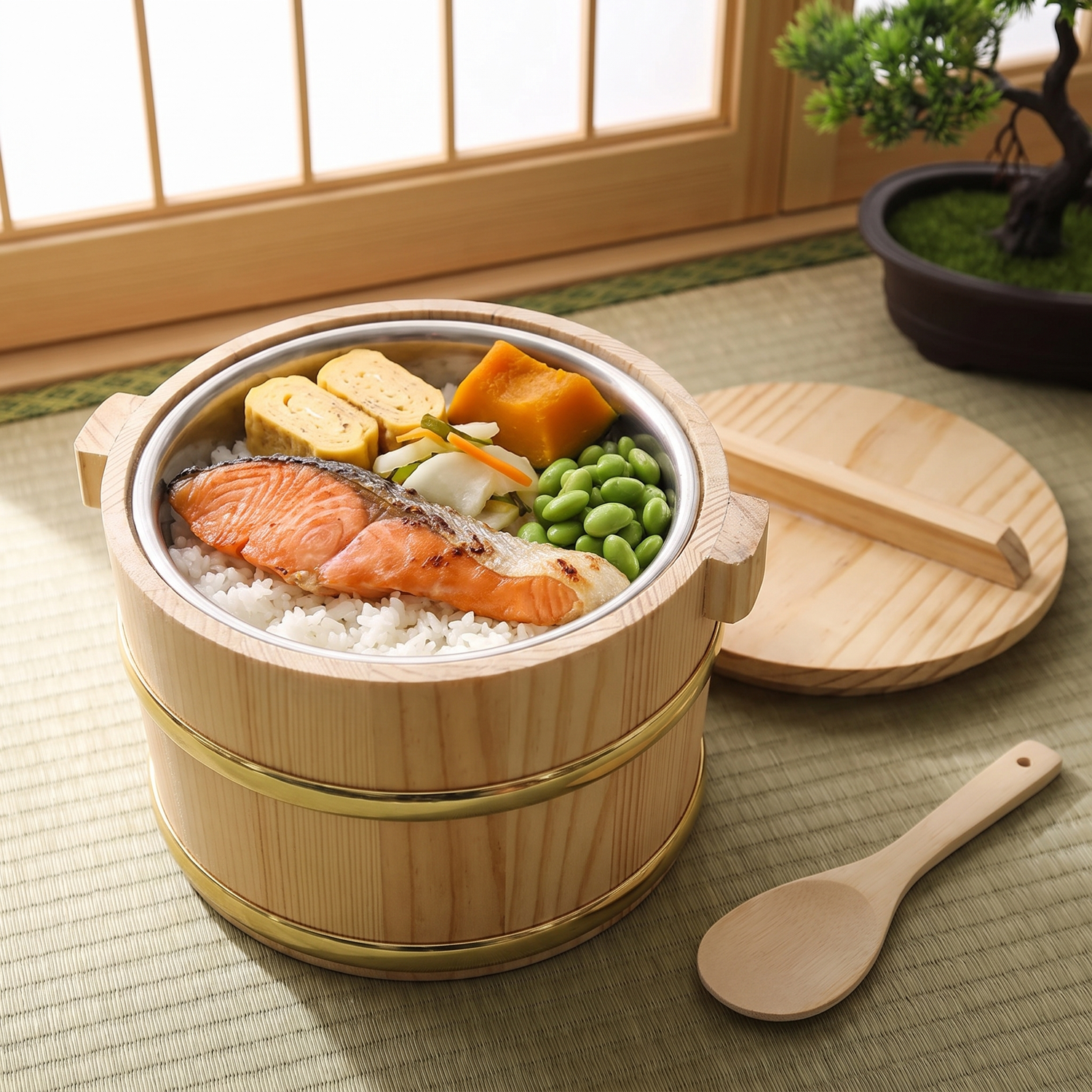 Wooden Japanese Lunch Box