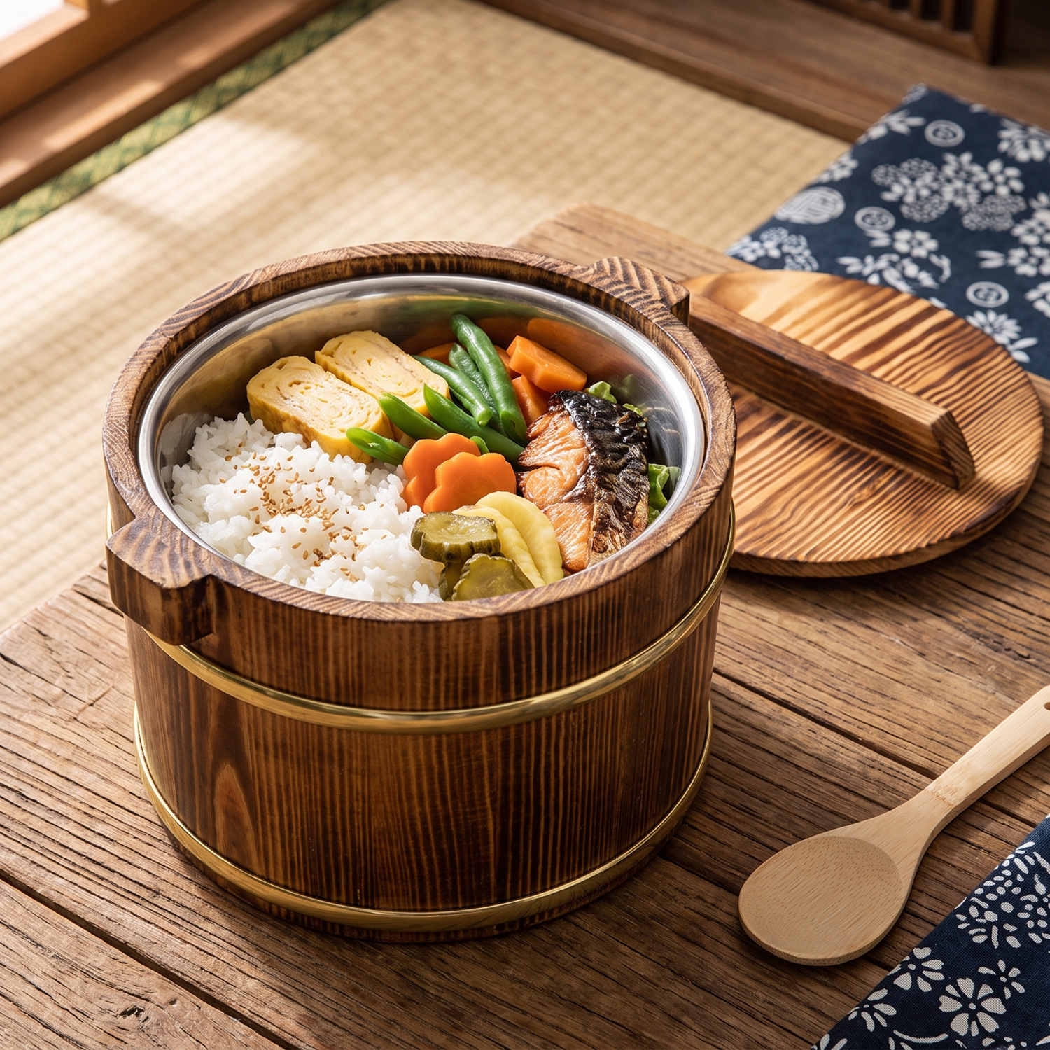 Wooden Japanese Lunch Box