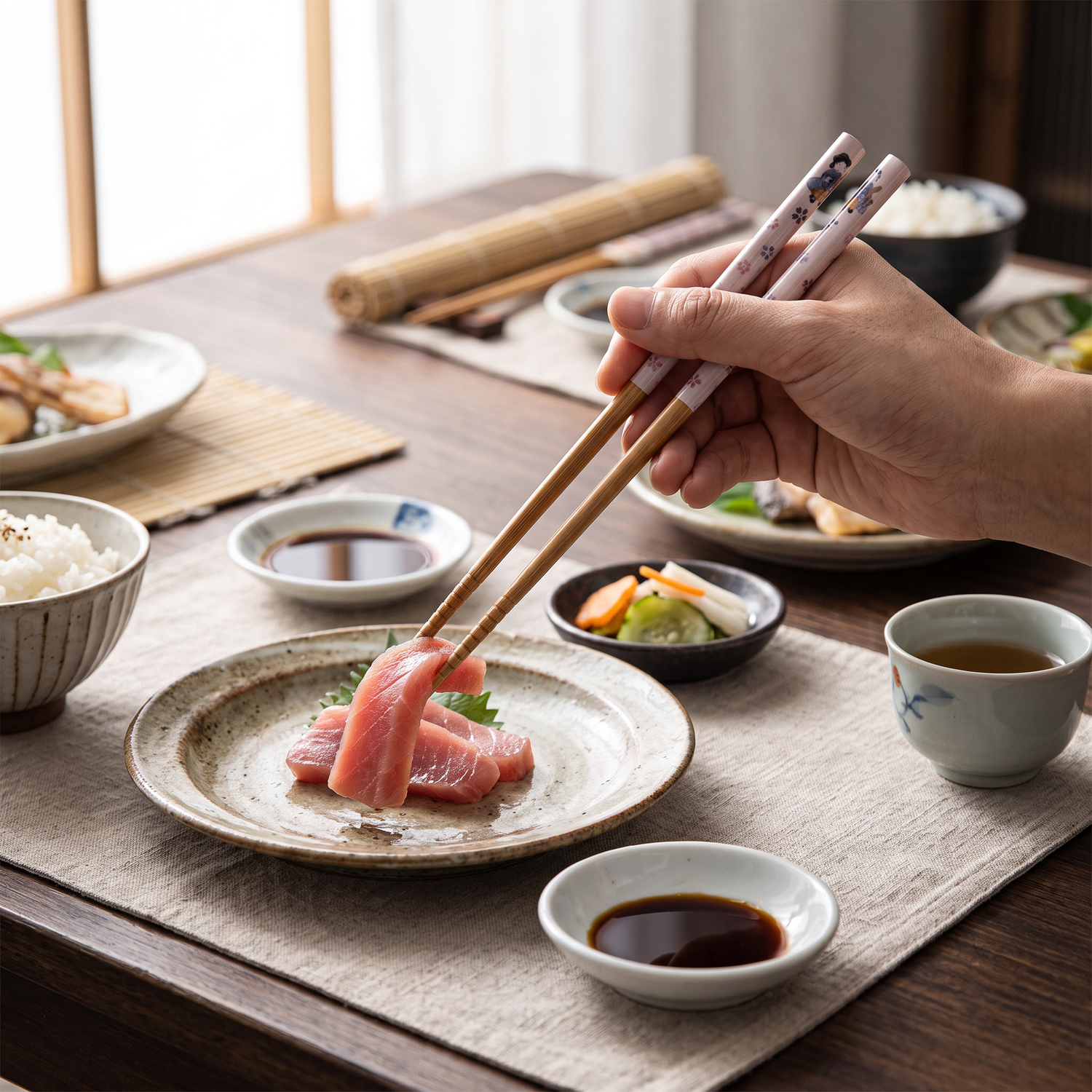 Japanese Style Floral Chopsticks