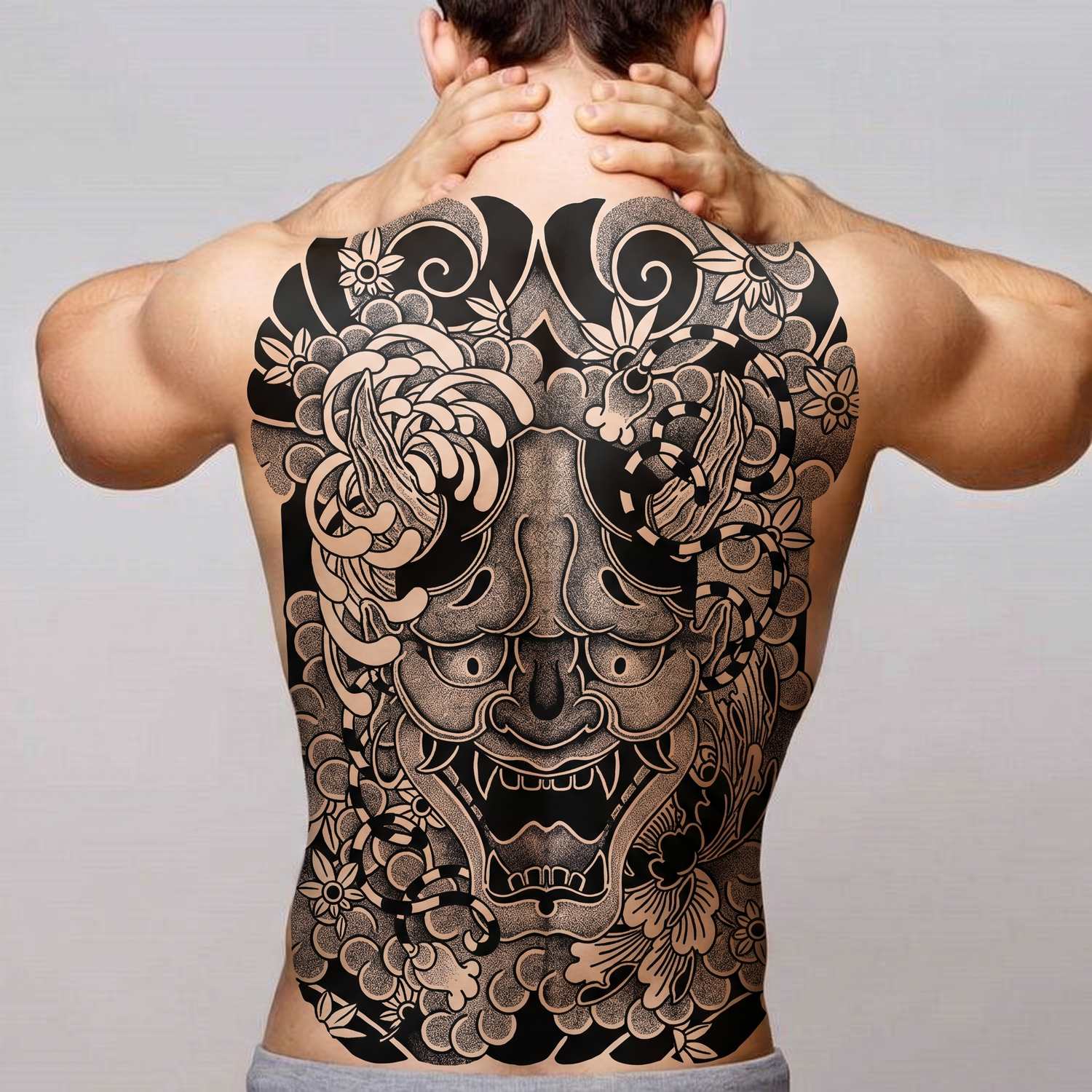 Japanese Hannya Back Tattoo