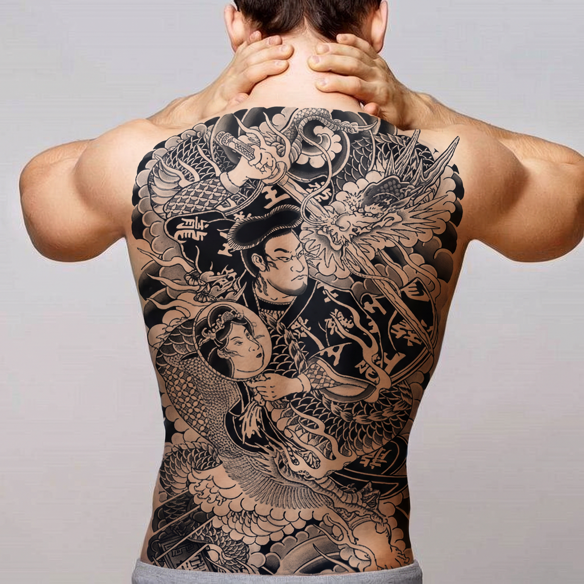 Japanese Back Tattoo for Mens