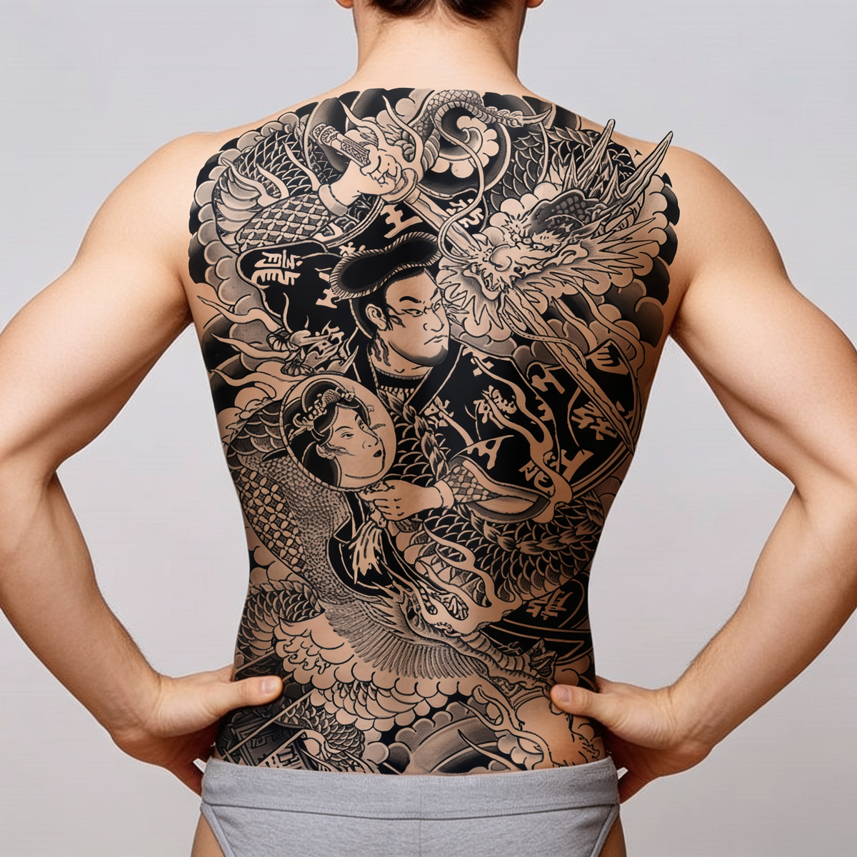 Japanese Back Tattoo for Mens