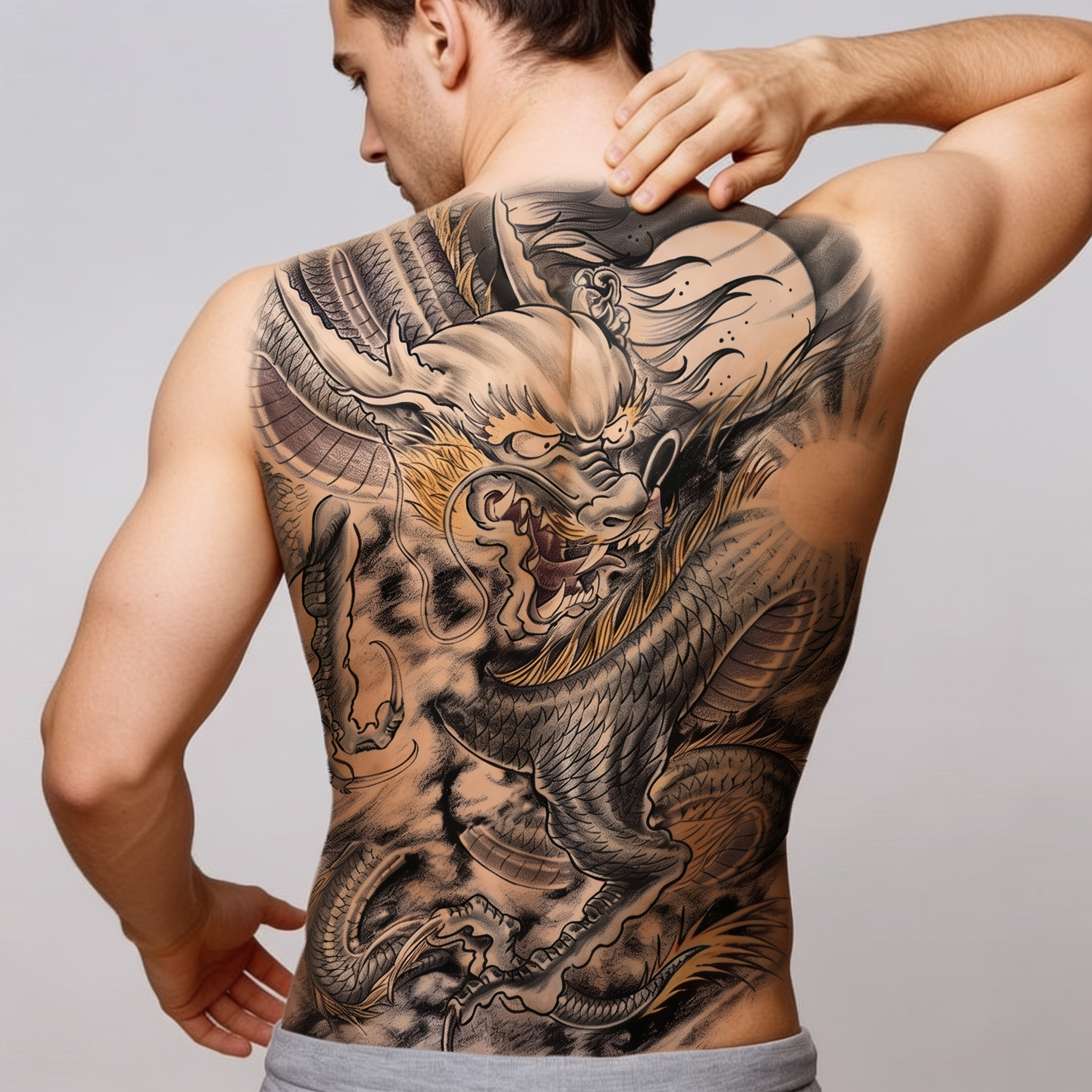 Japanese Guardian Lion Tattoo