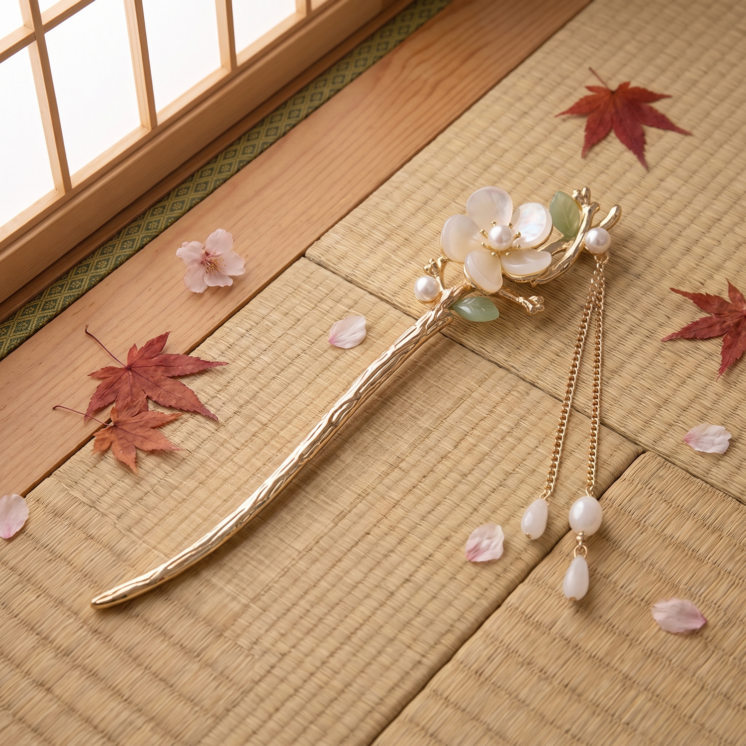 Elegant Japanese Kanzashi Hairpin