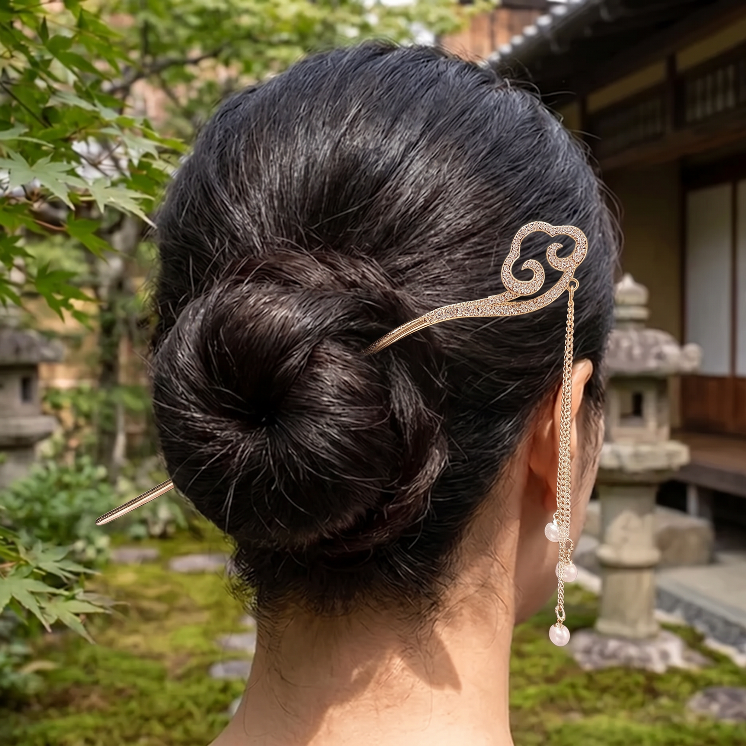 Japanese Cloud Kanzashi Hairpin