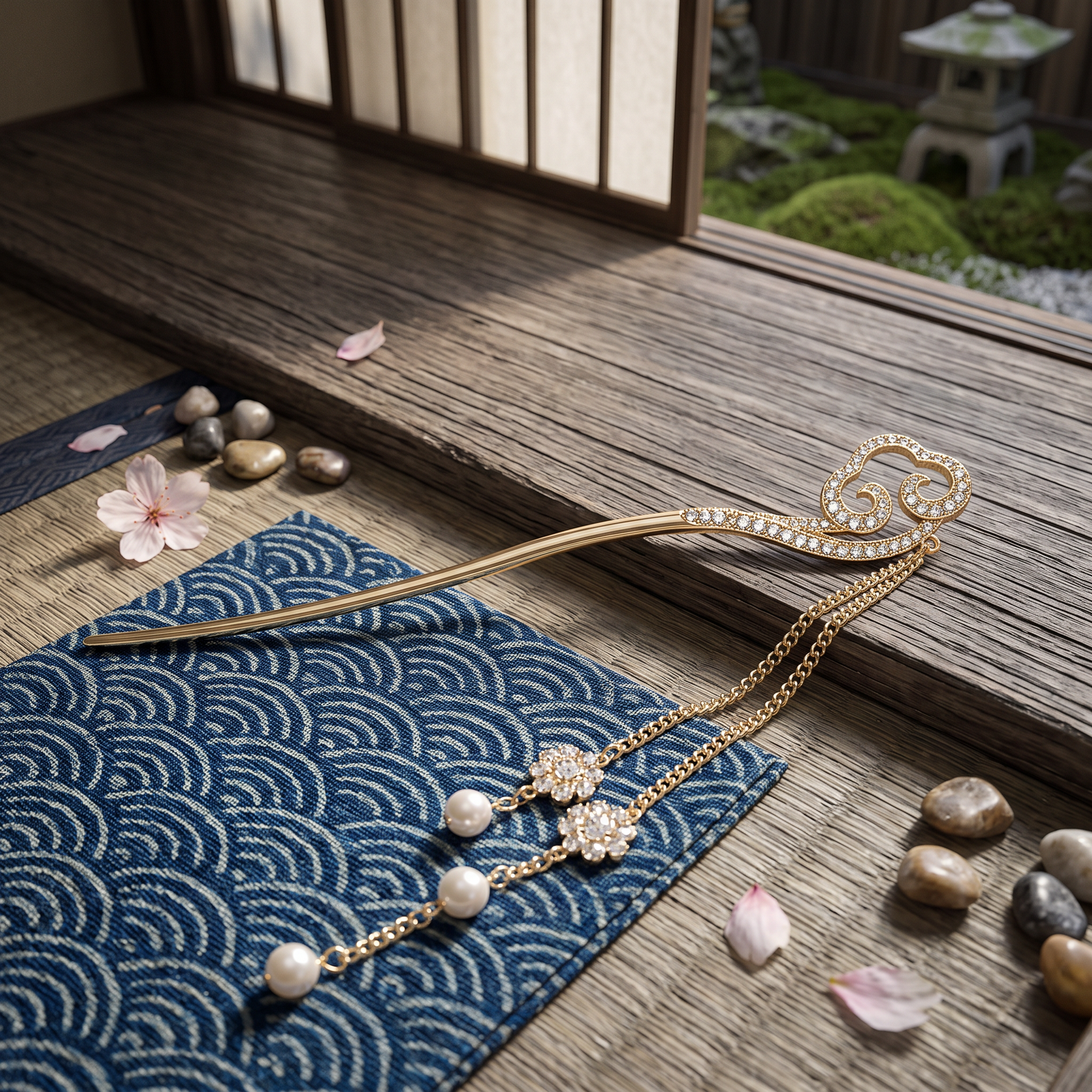 Japanese Cloud Kanzashi Hairpin
