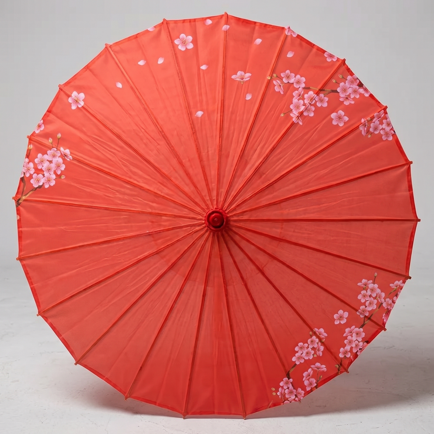 Red Sakura Japanese Umbrella
