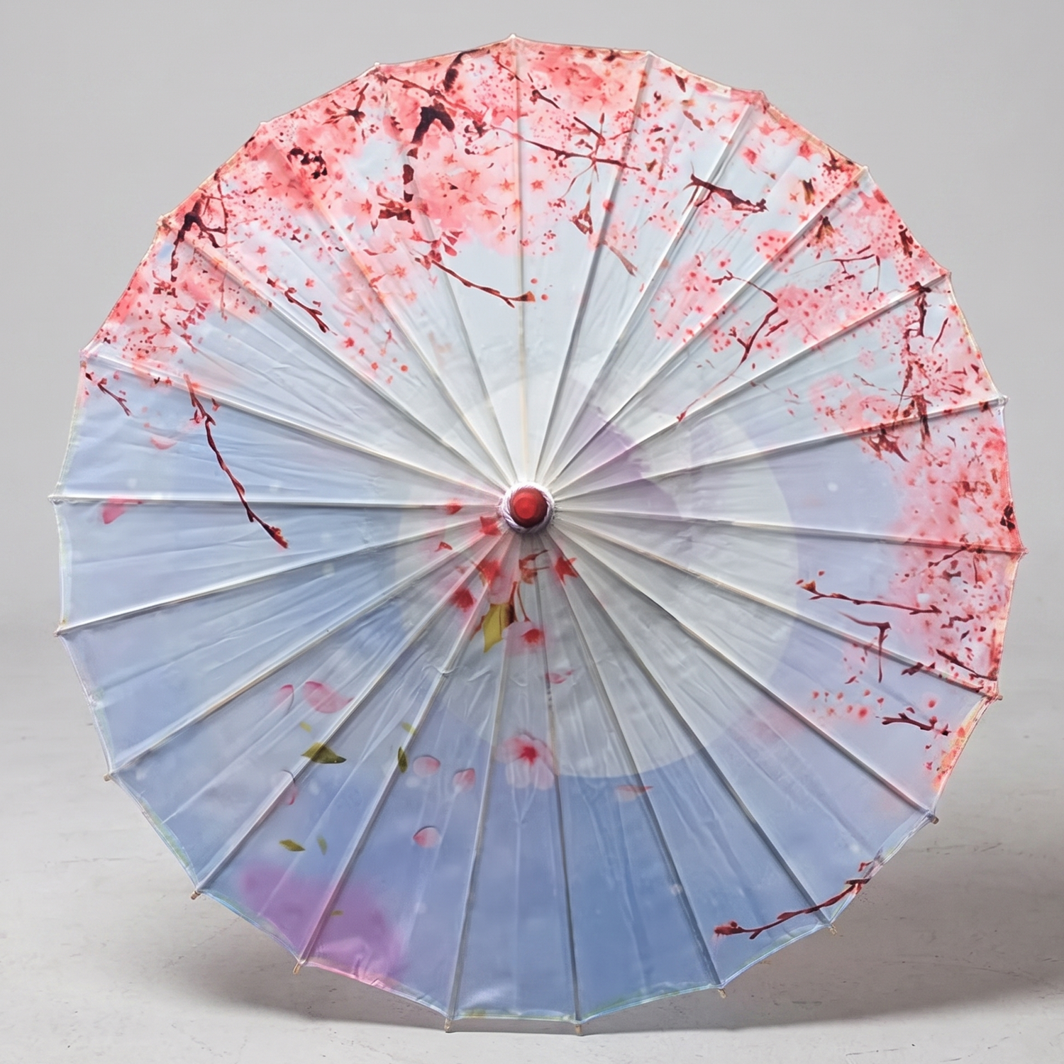 Blue Cherry Blossom Japanese Parasol