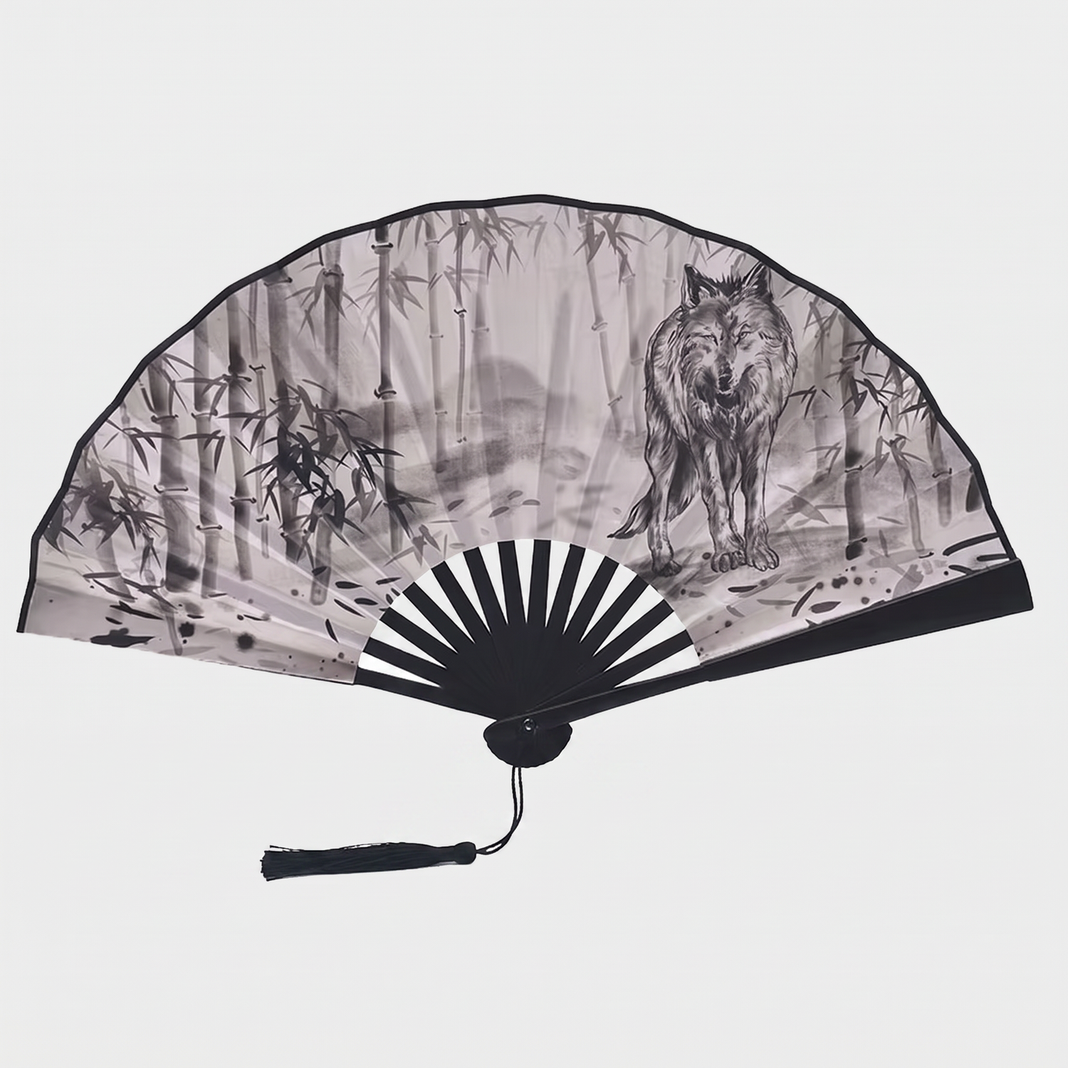 Traditional Japanese Wolf Fan