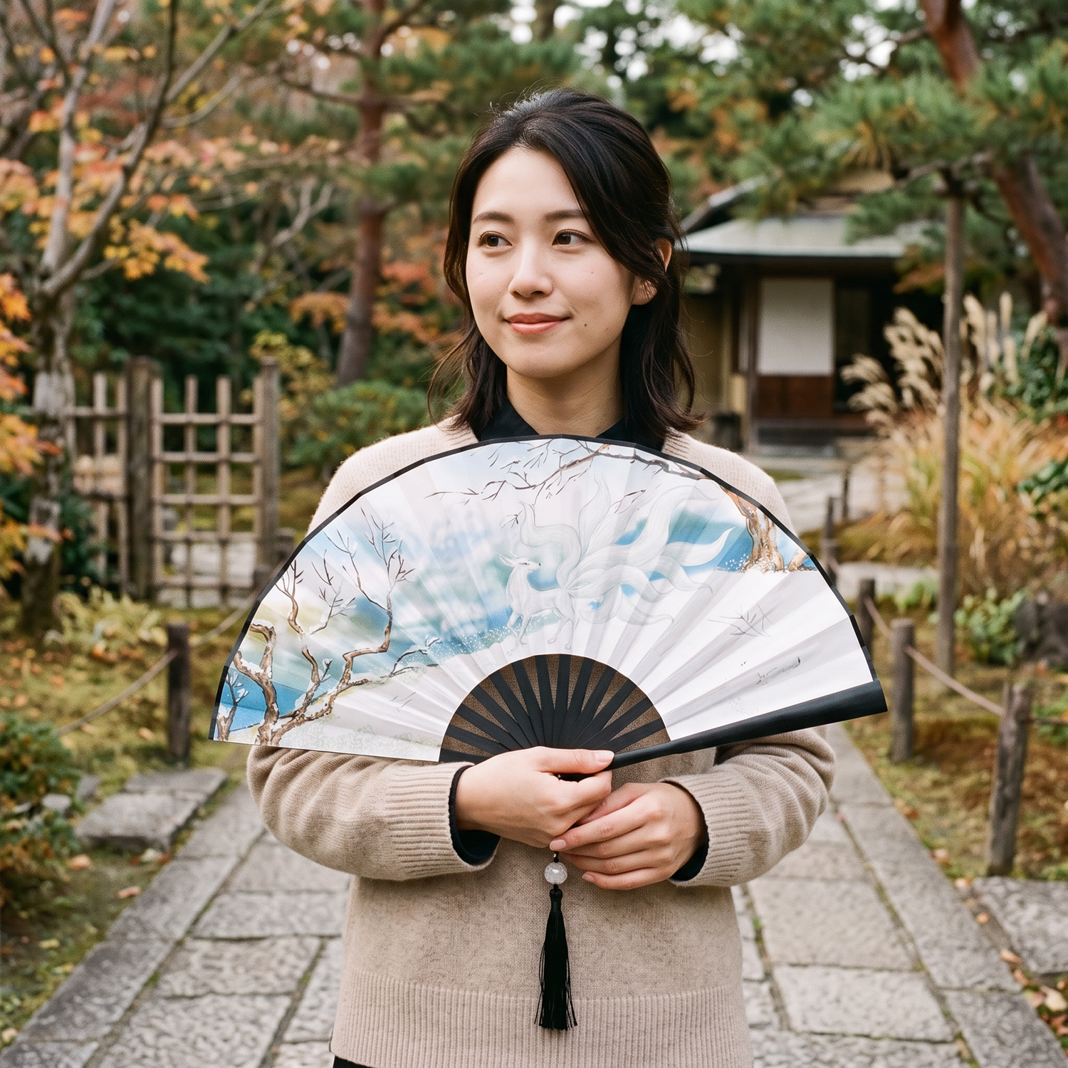 Kitsune Hand Fan
