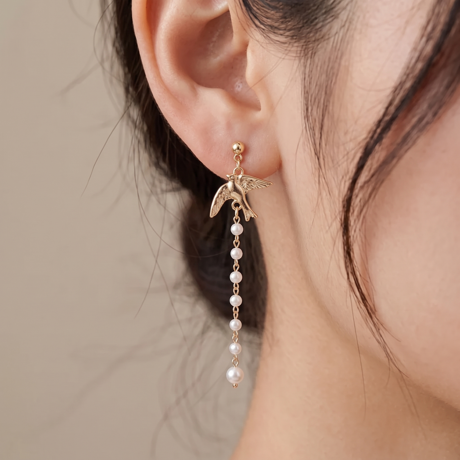 Asymmetrical Japanese Dangle Earrings
