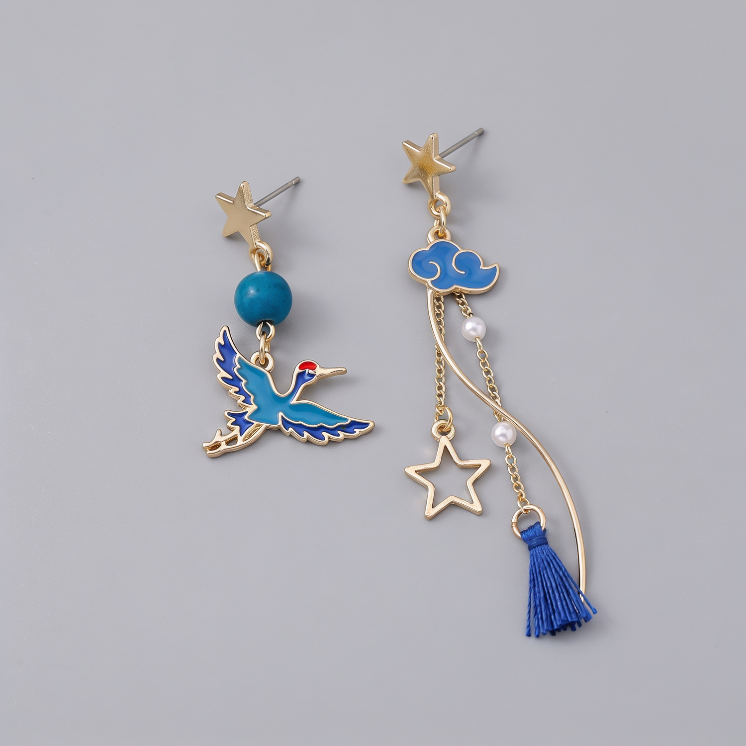 Japanese Cute Crane Earrings