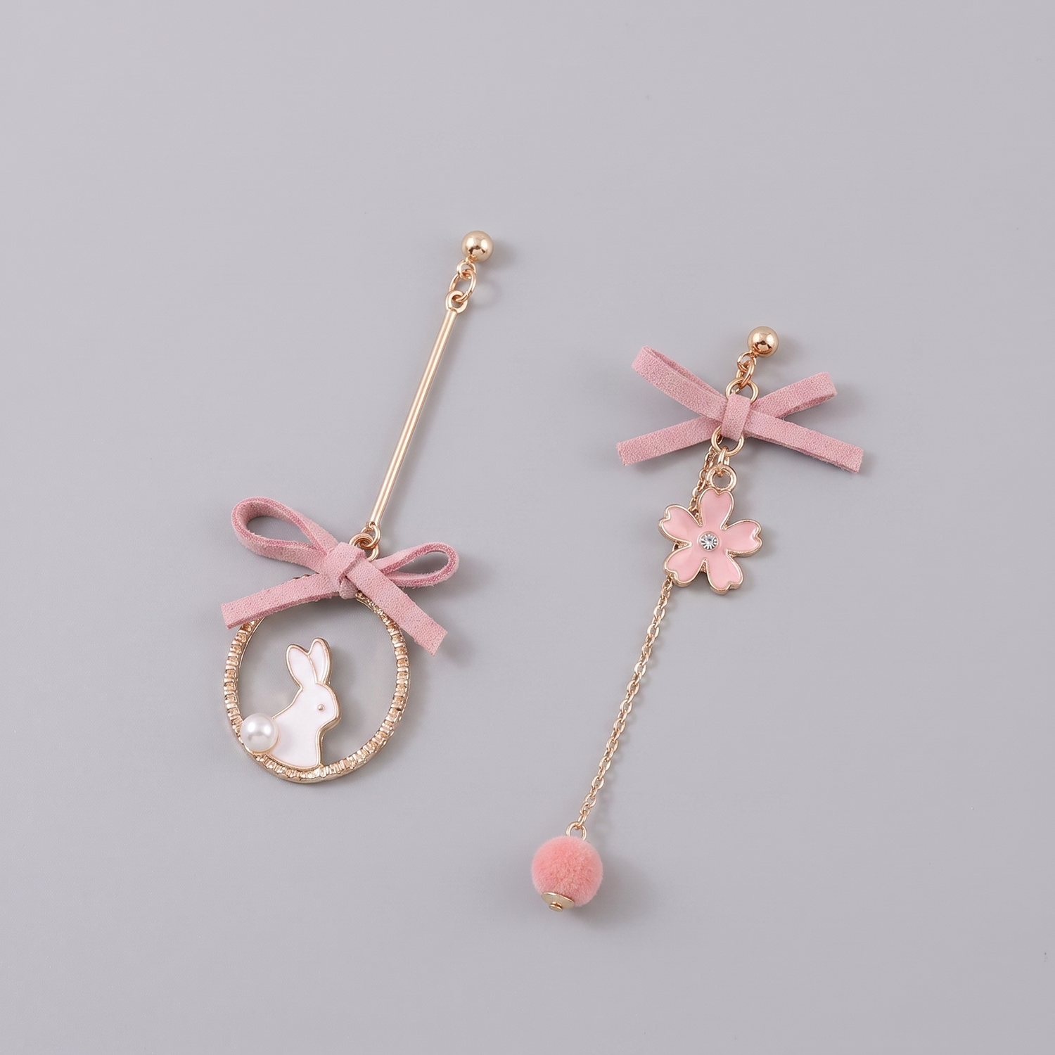 Asymmetrical Sakura Earrings
