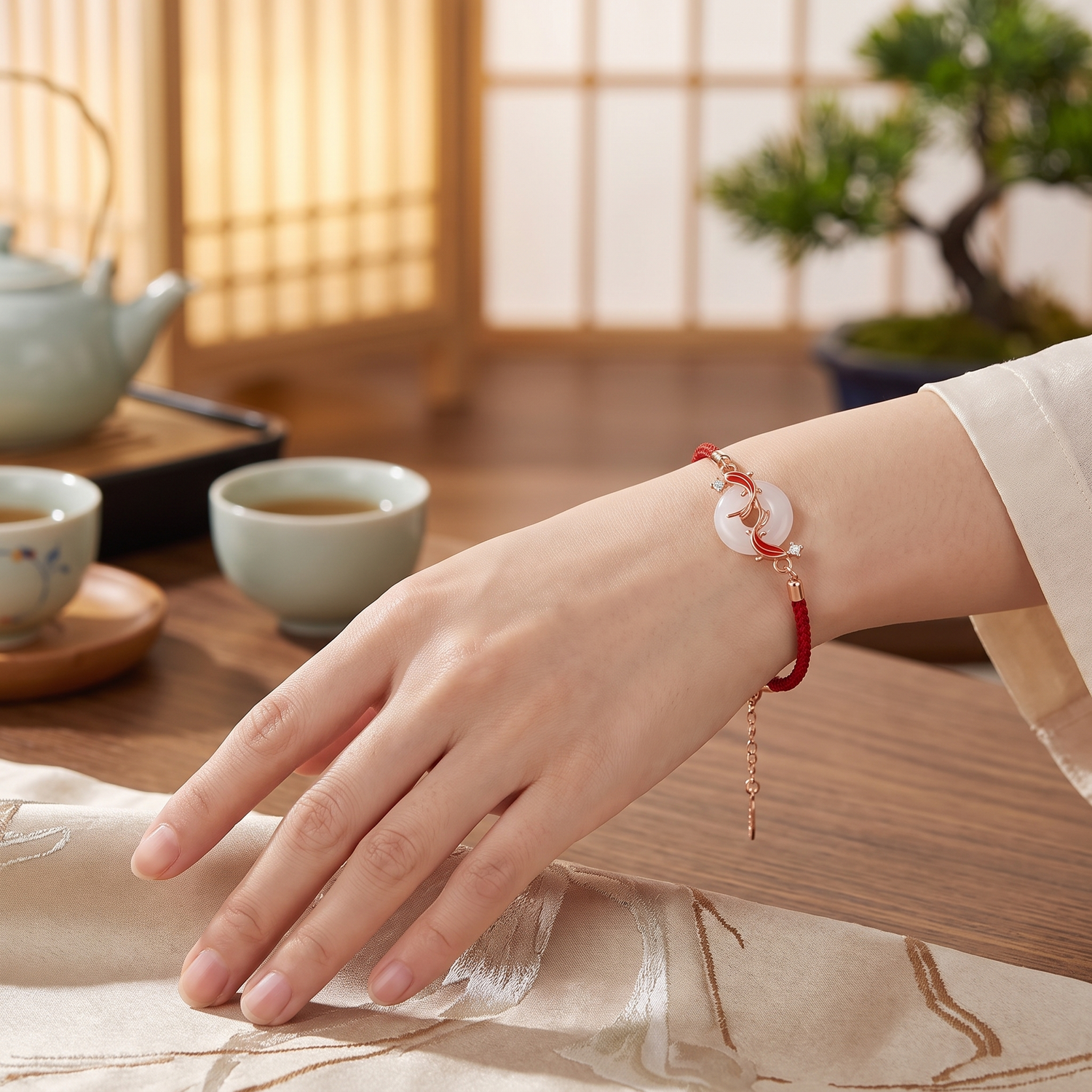 Red Rope Koi Bracelet
