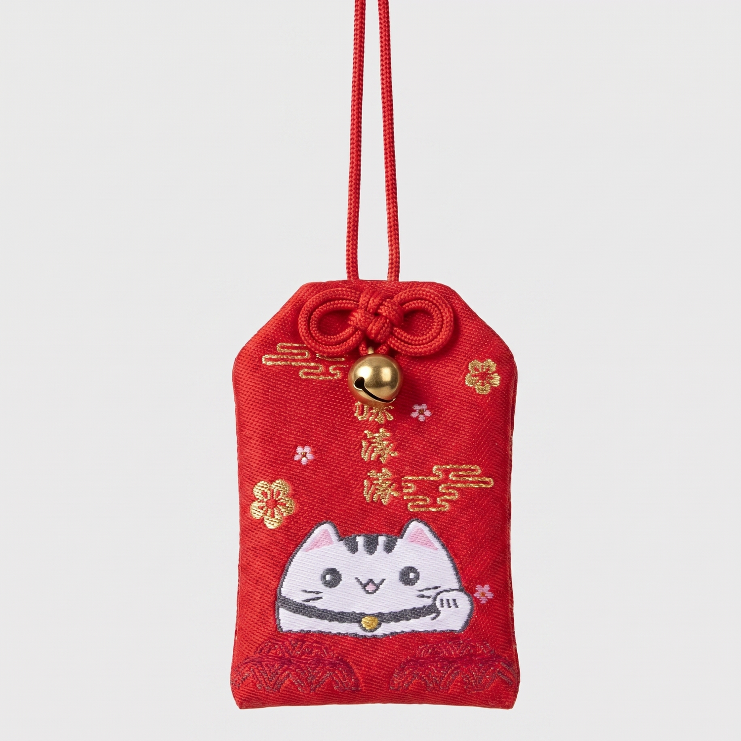 Red Maneki Neko Omamori
