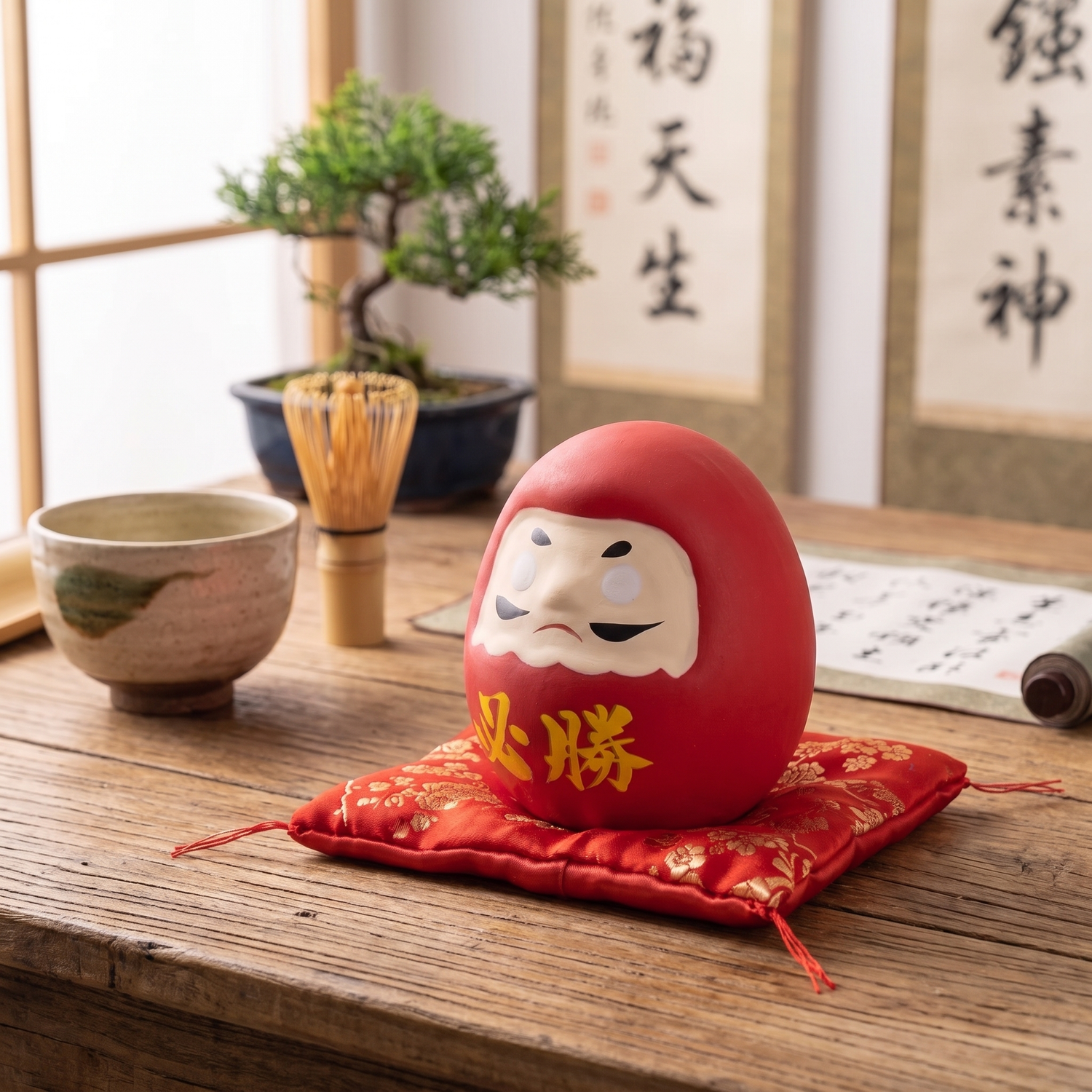 Japanese Ceramic Red Daruma