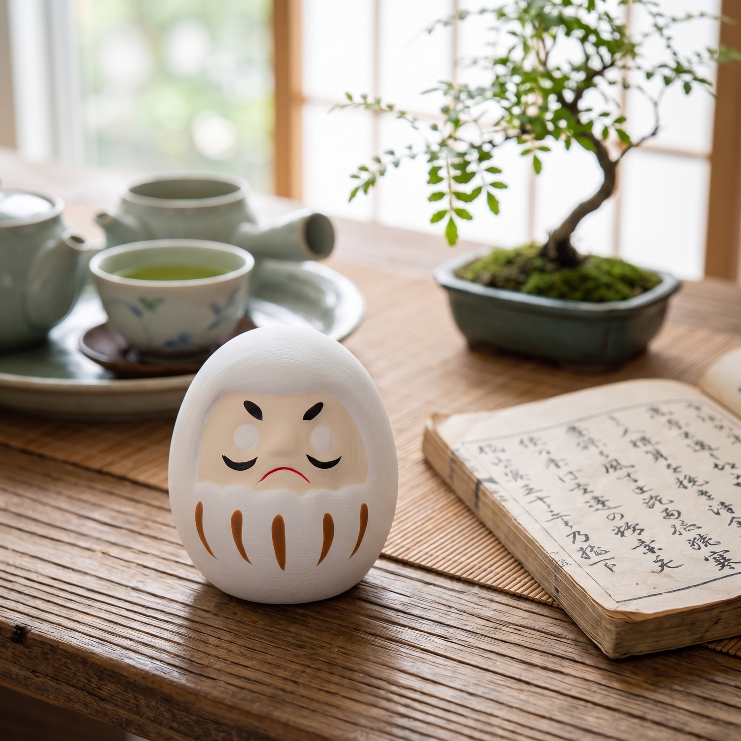 Japanese White Daruma Doll