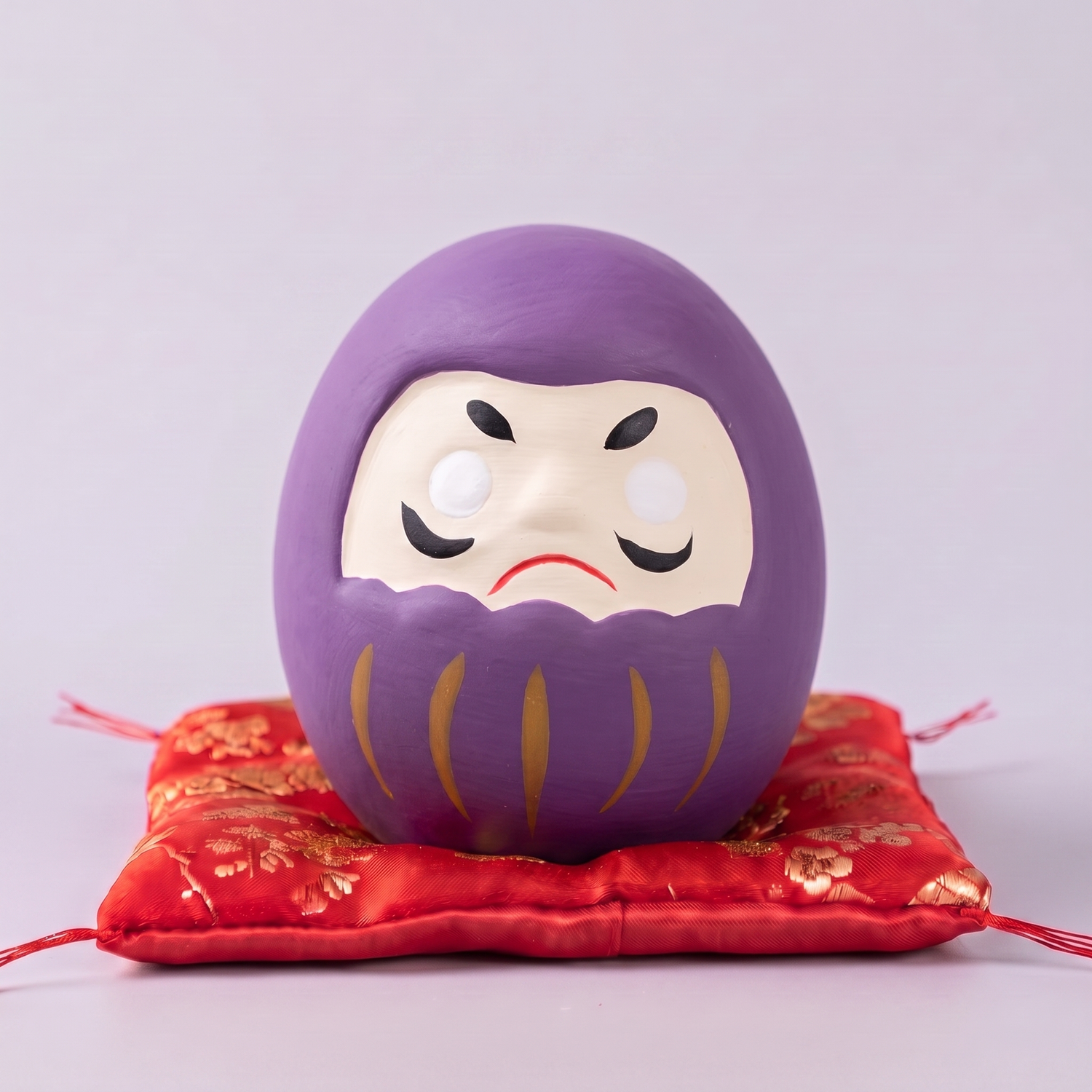 Japanese Ceramic Purple Daruma