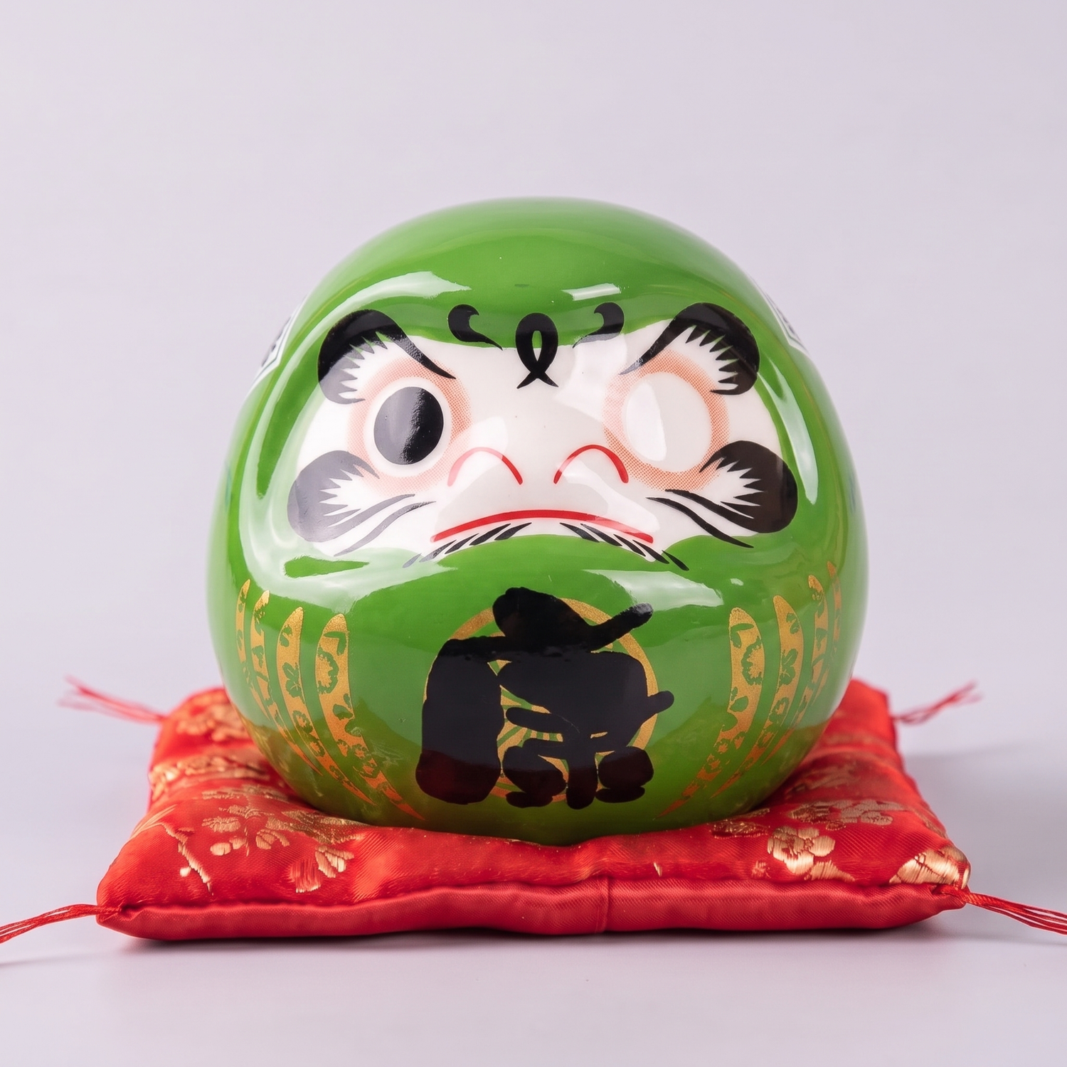 Traditional Green Daruma Doll