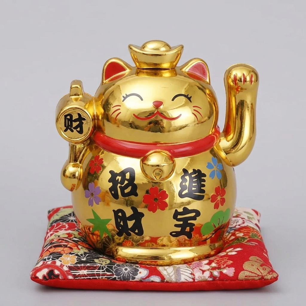 Maneki Neko Cat Golden