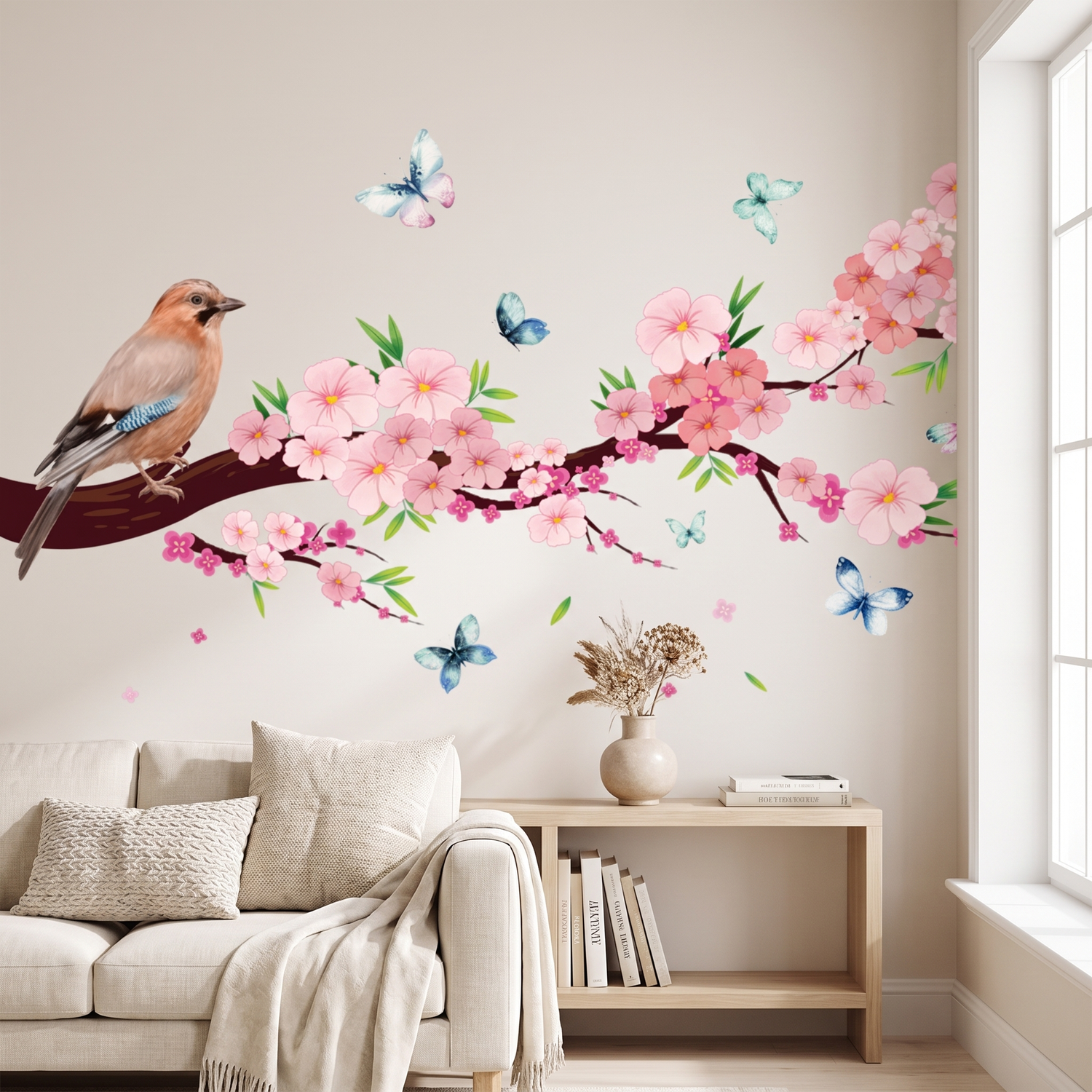 Chinese Style Flower Blossom Decal