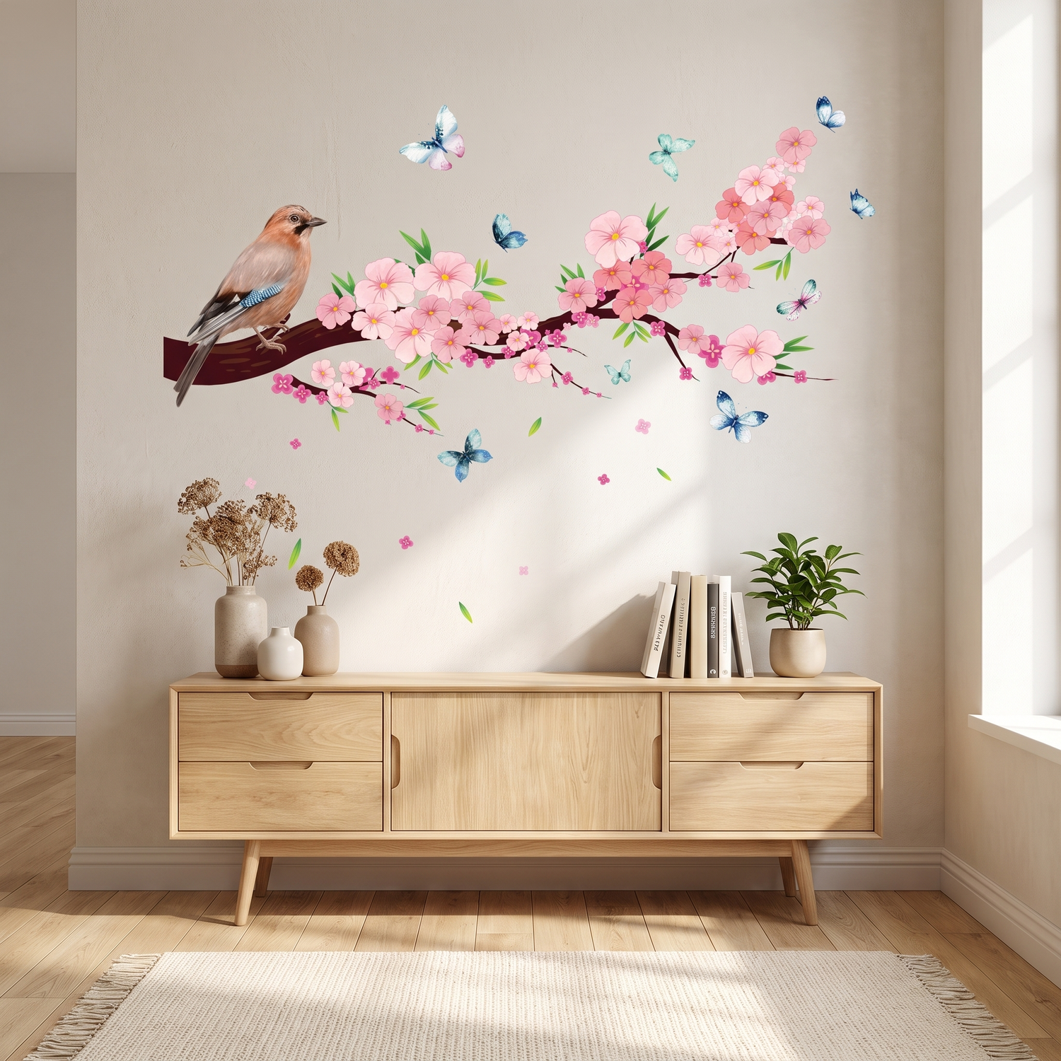 Chinese Style Flower Blossom Decal