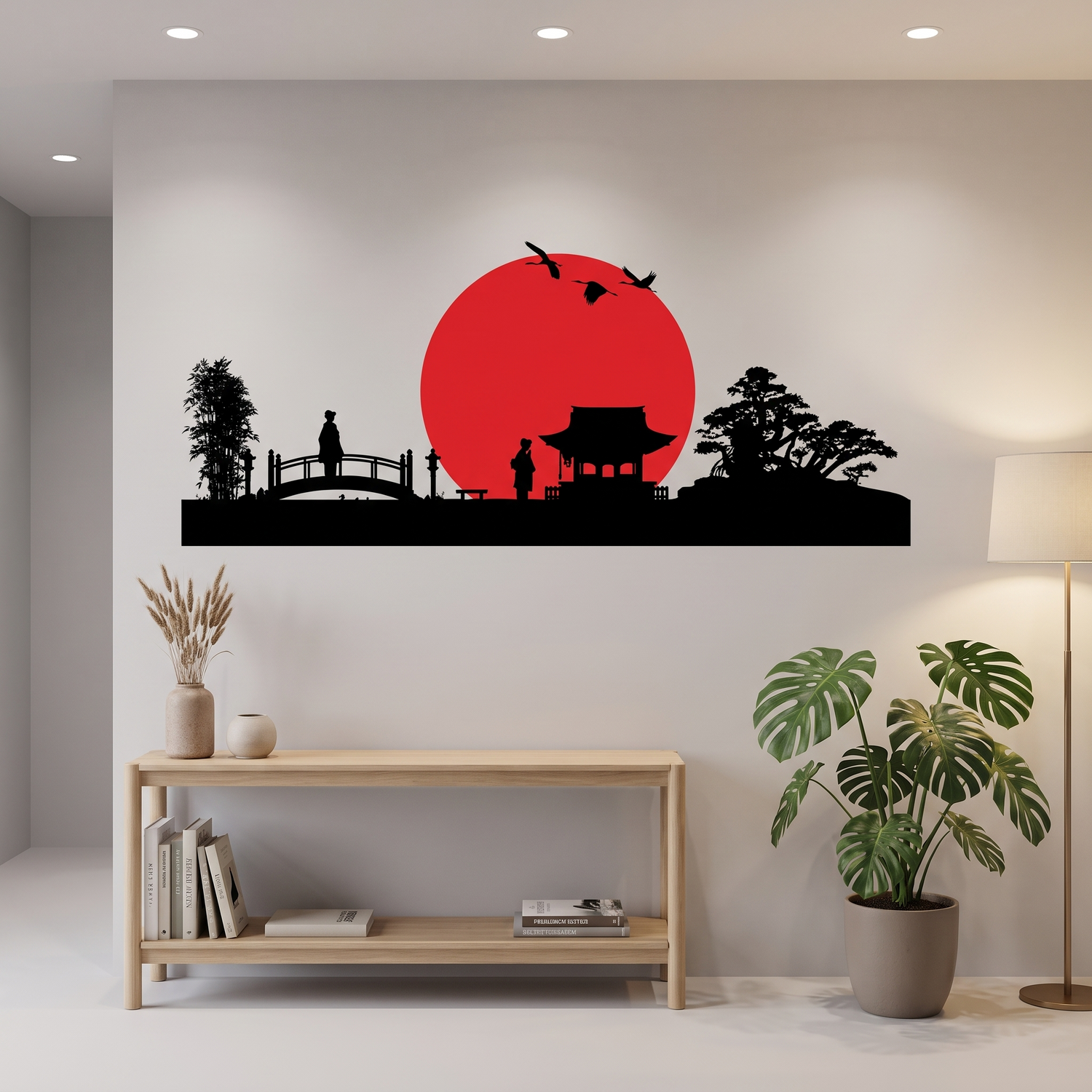 Red Sun Wall Decal