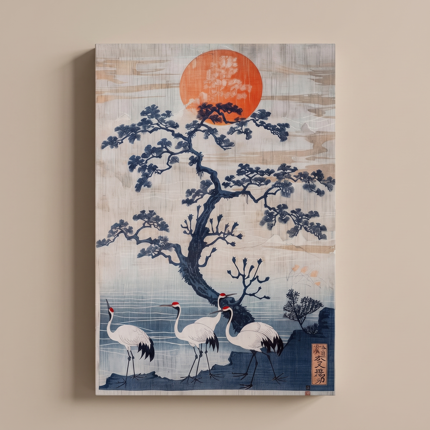 Japanese Crane Woodblock Prints