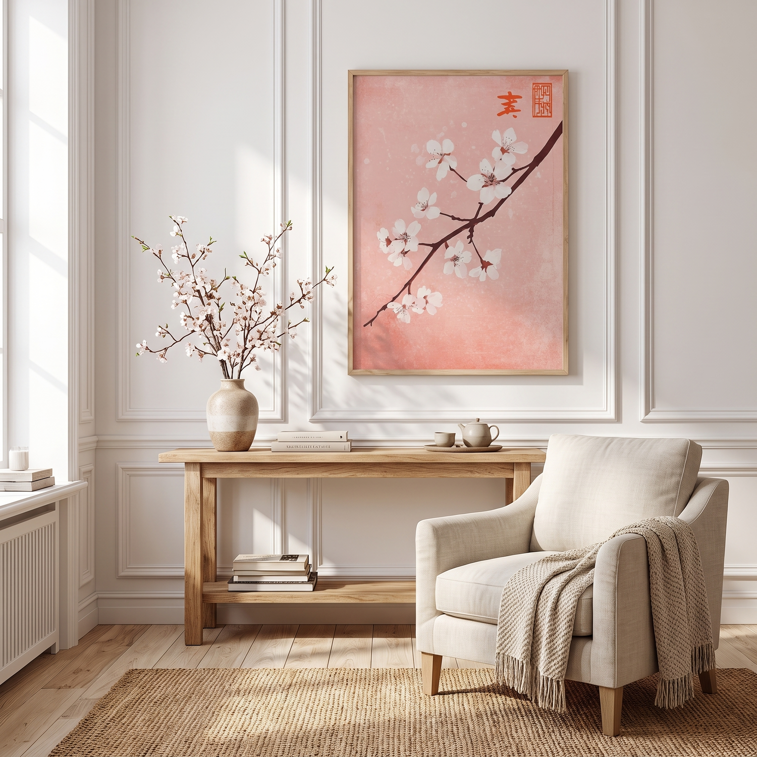 Cherry Blossom Woodblock Print