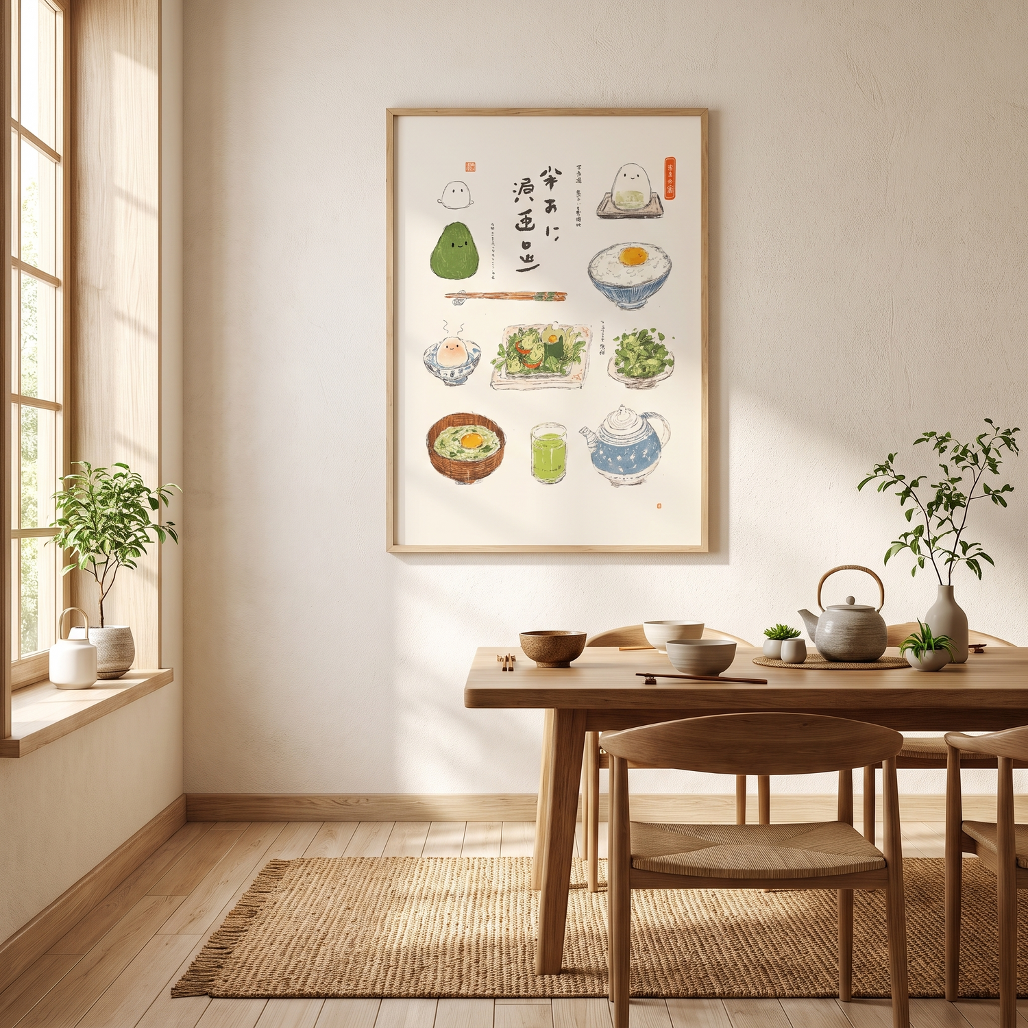 Japanese Cute Woodblock Print
