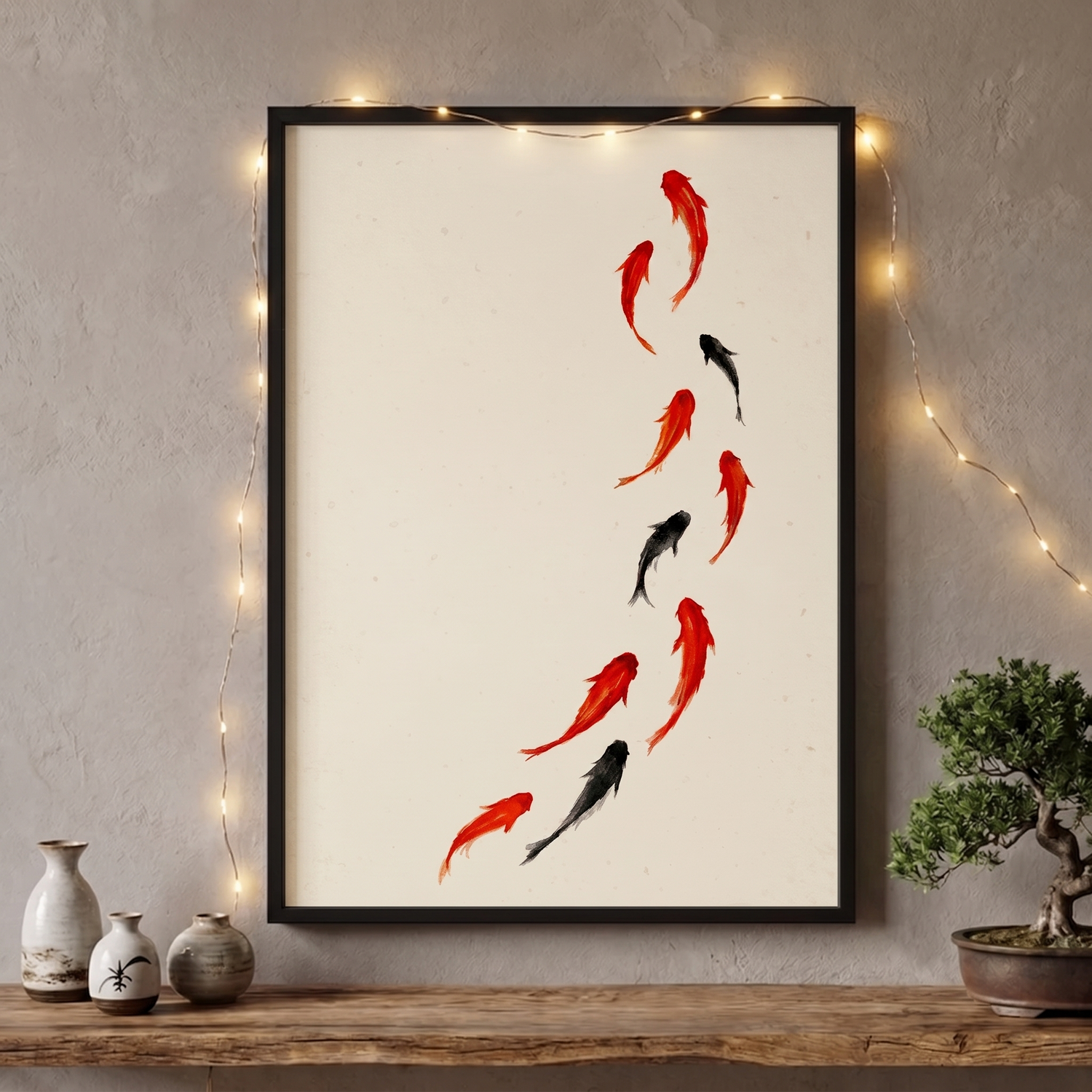 Japanese  Koi Fish Painting