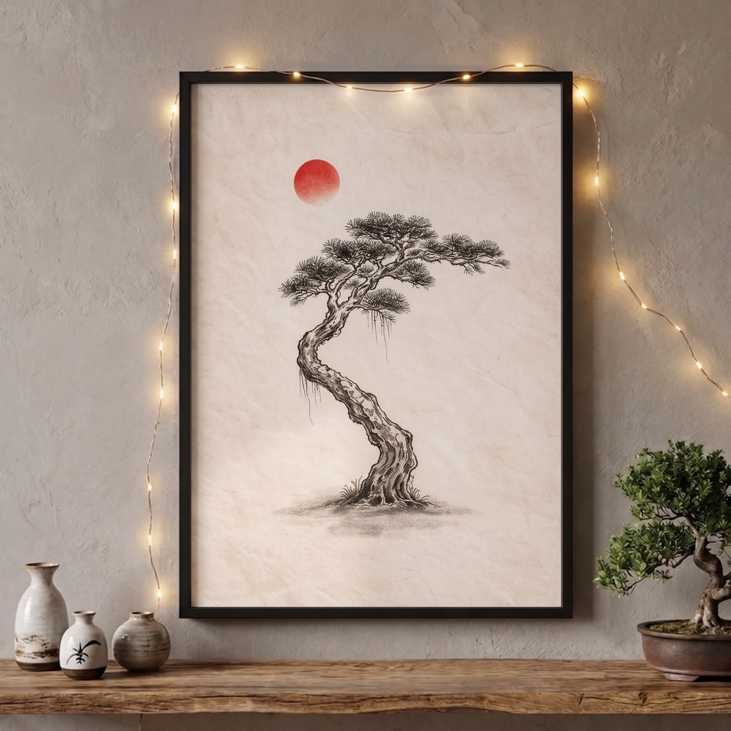 Japanese Pine Tree Painting