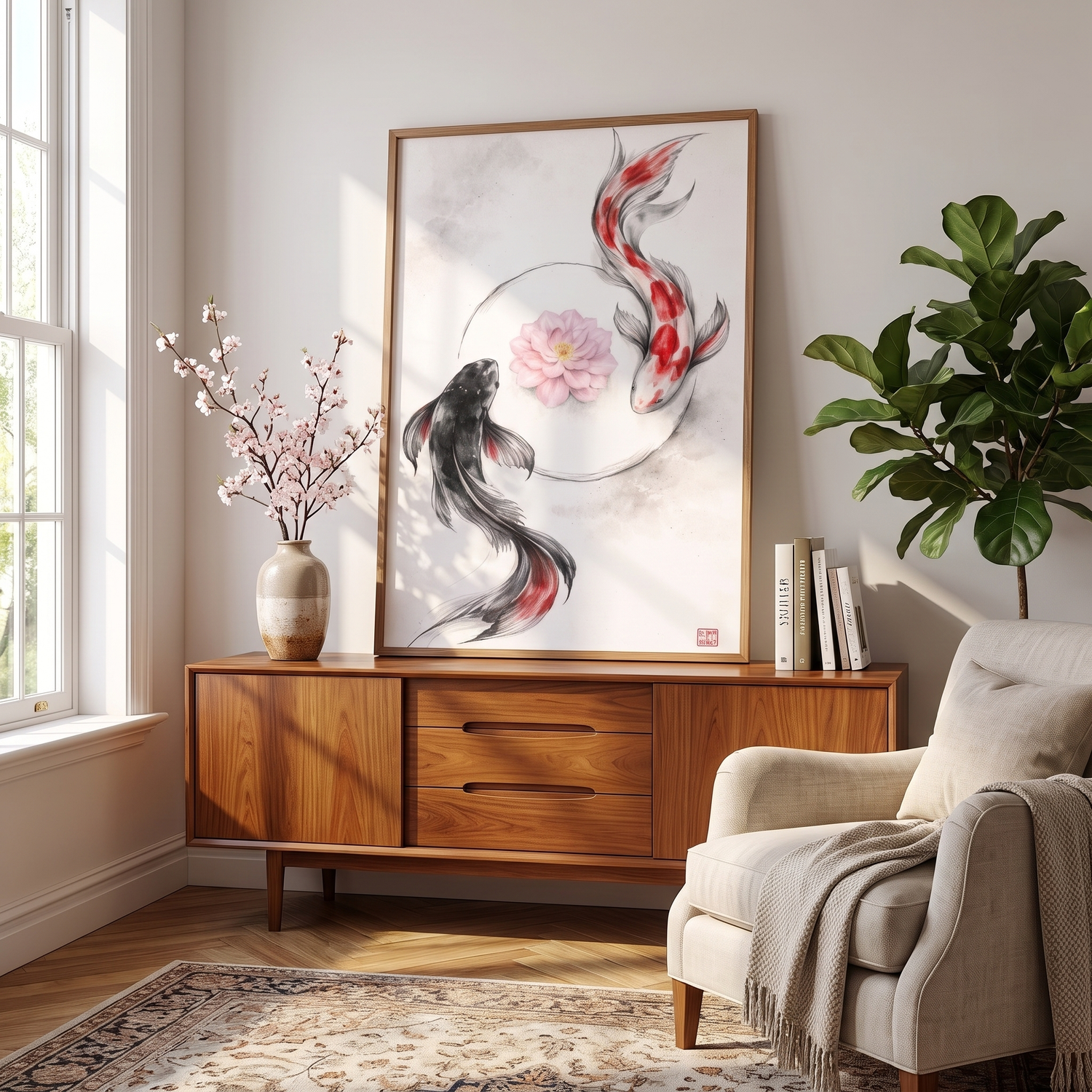Japanese Koi Carp Painting
