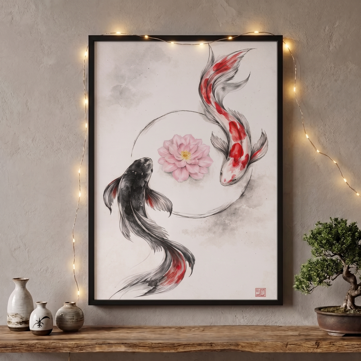 Japanese Koi Carp Painting