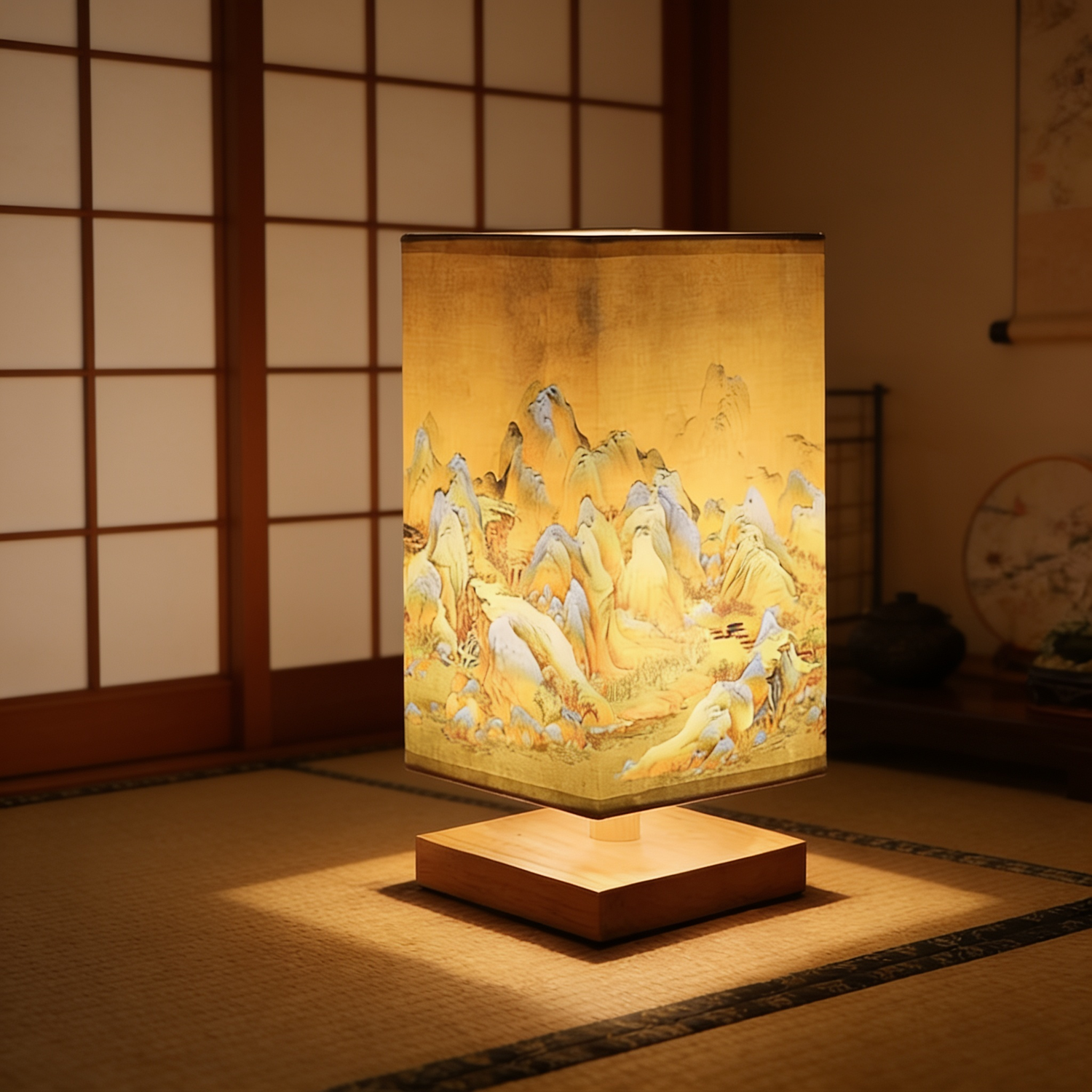 Chinese Style Wooden Table Lamp