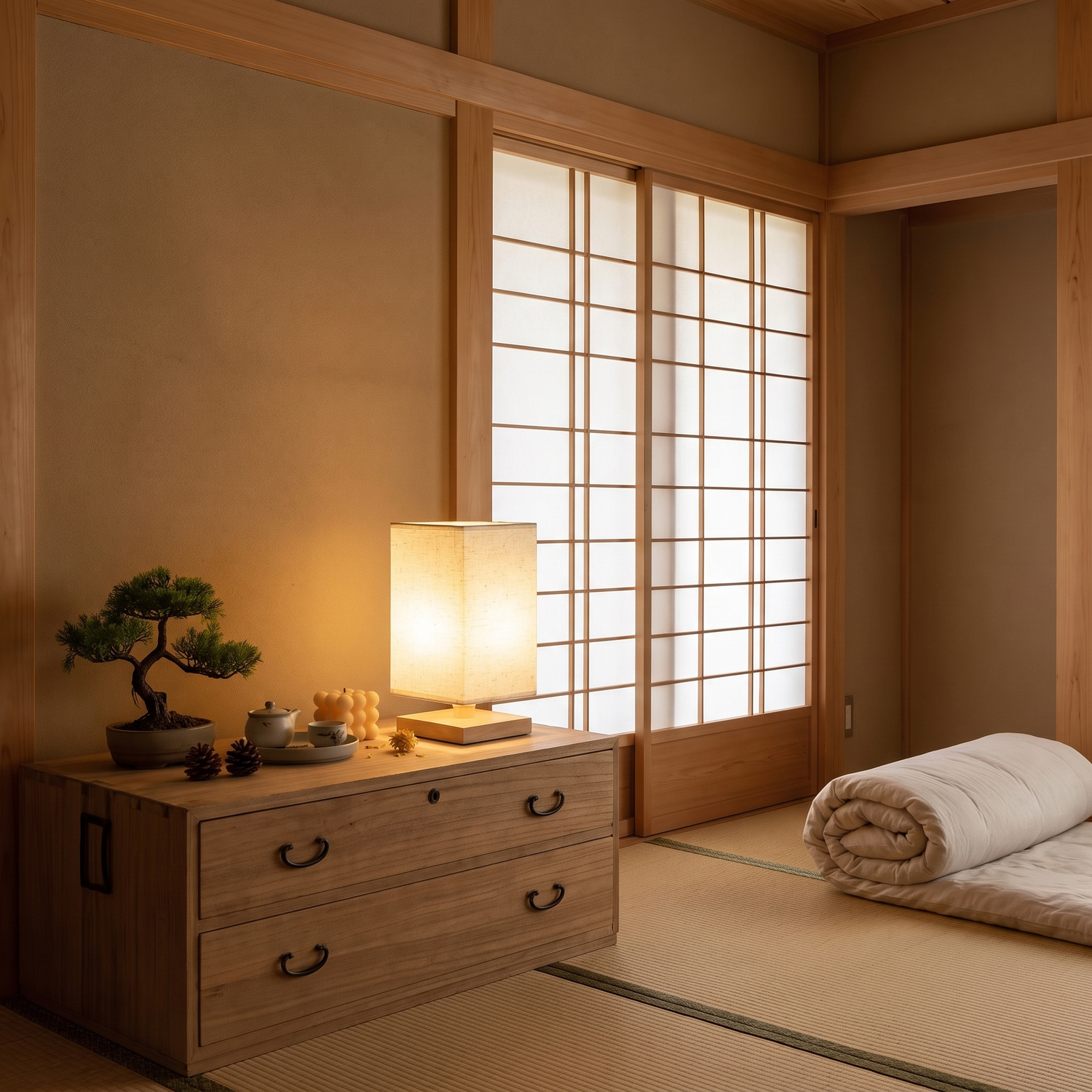 White Japanese Lamp