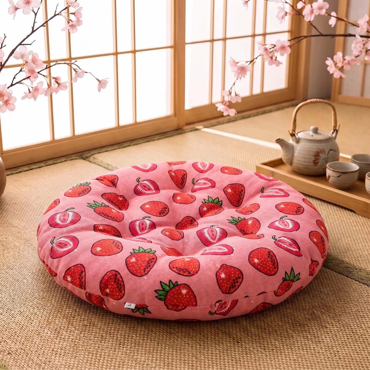 Japanese Strawberry Cushion