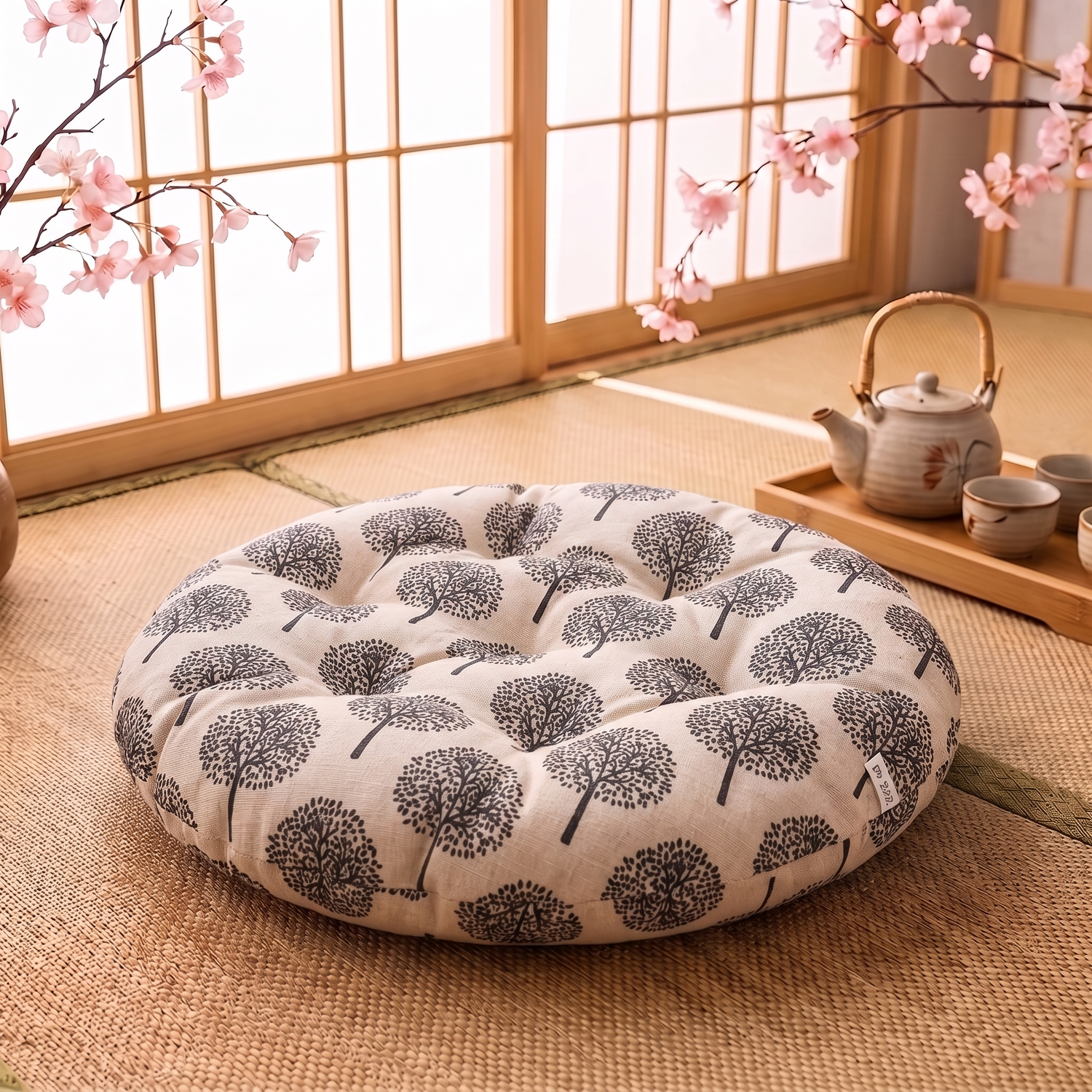 Japanese Tree Prints Cushion