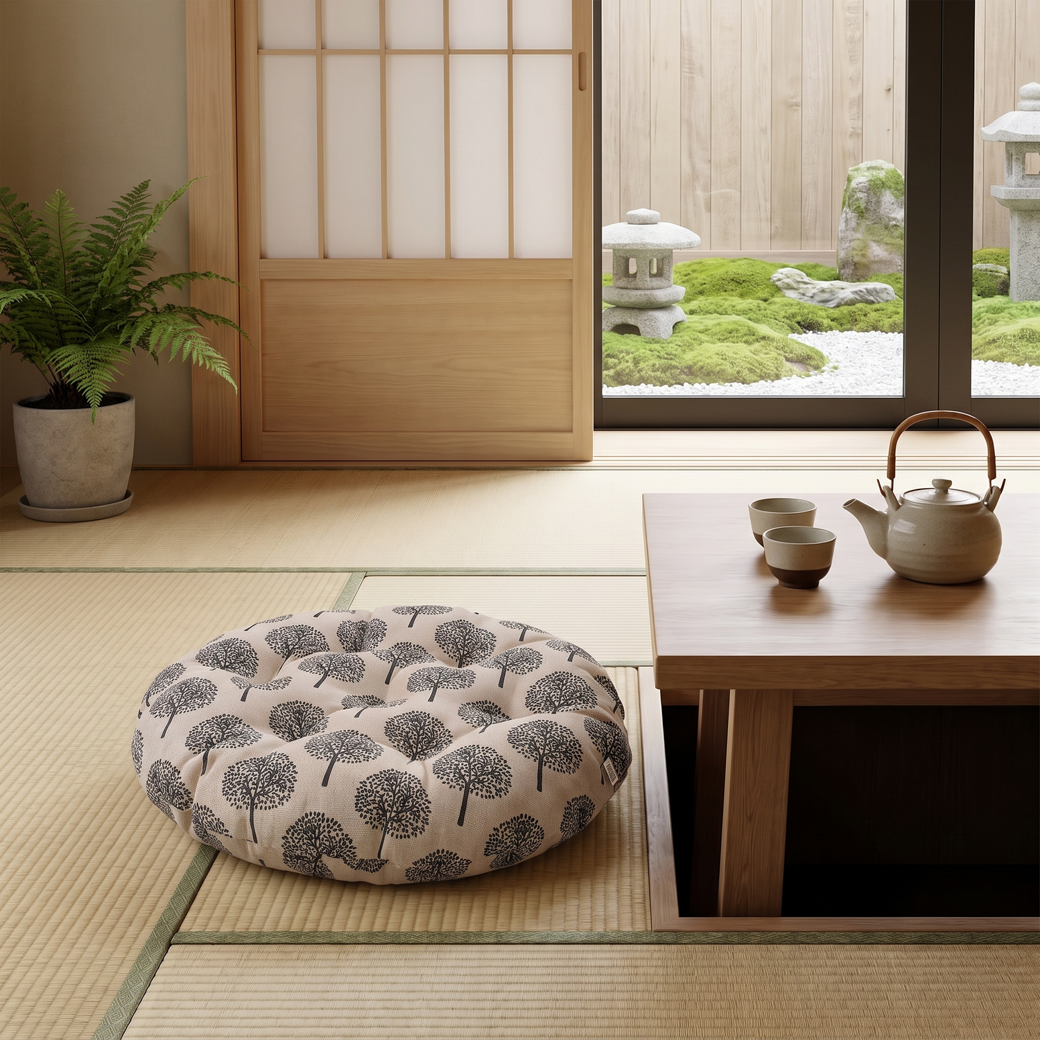 Japanese Tree Prints Cushion