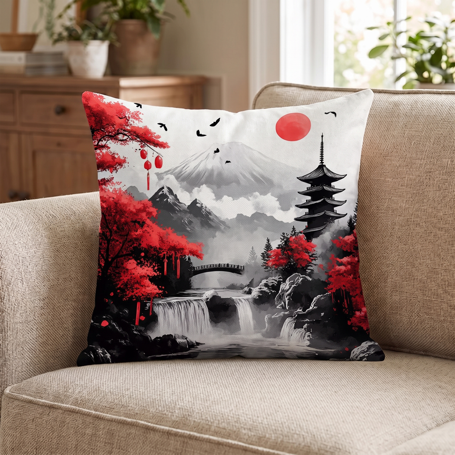 Mount Fuji Cushion Cover