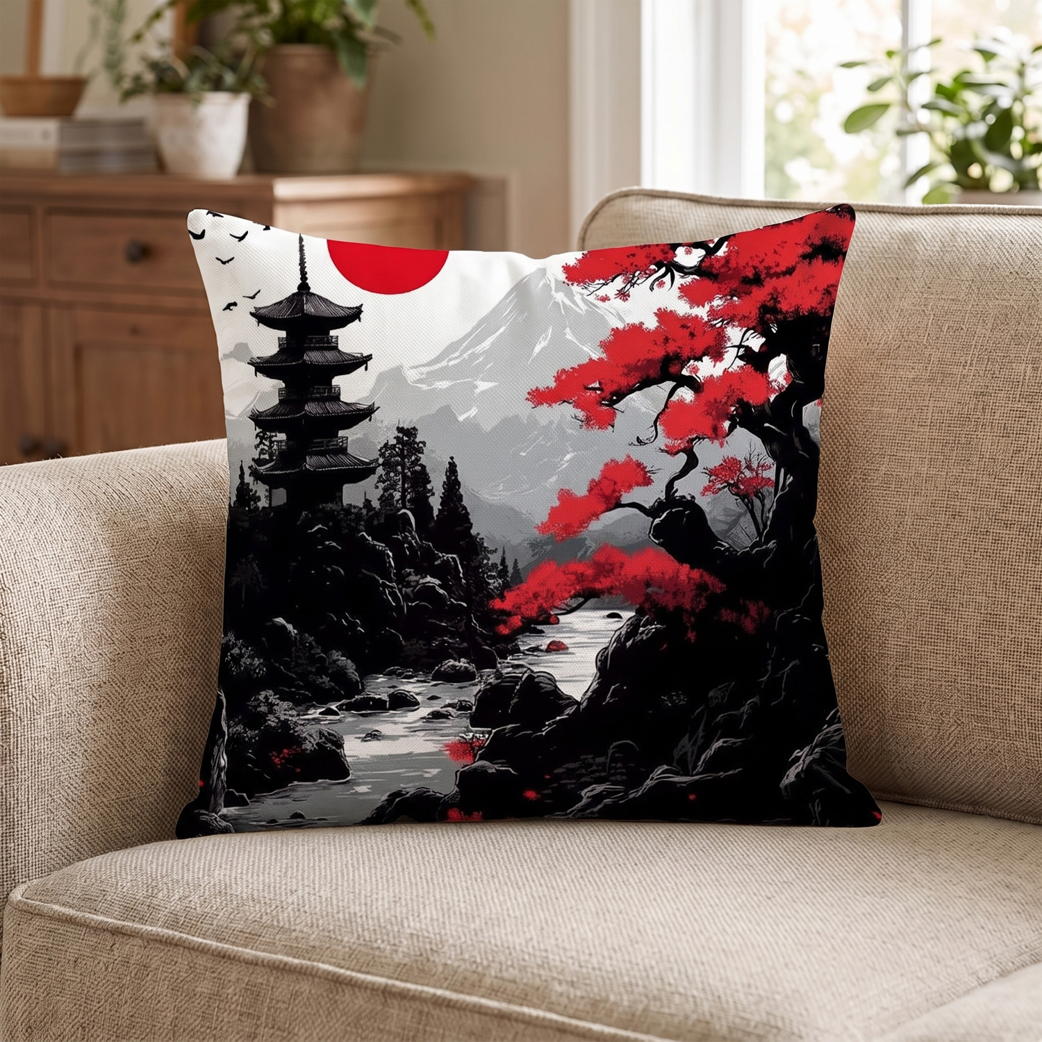 Home Decor Japanese Pillow Cover